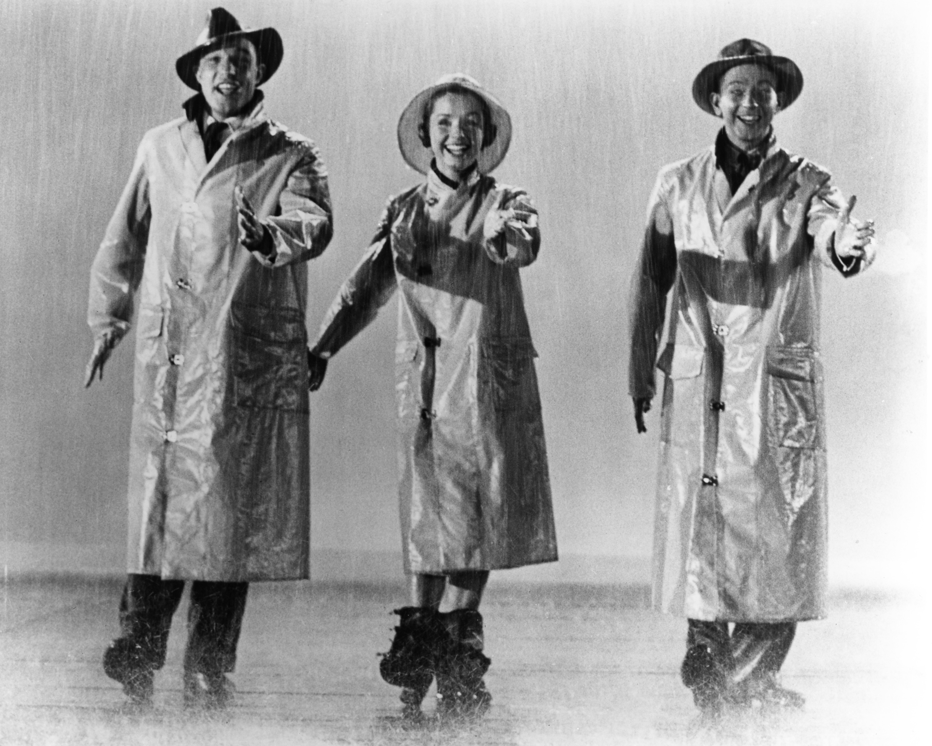 From left, Gene Kelly, Debbie Reynolds, and Donald O'Connor in 'Singin' In the Rain', 1952