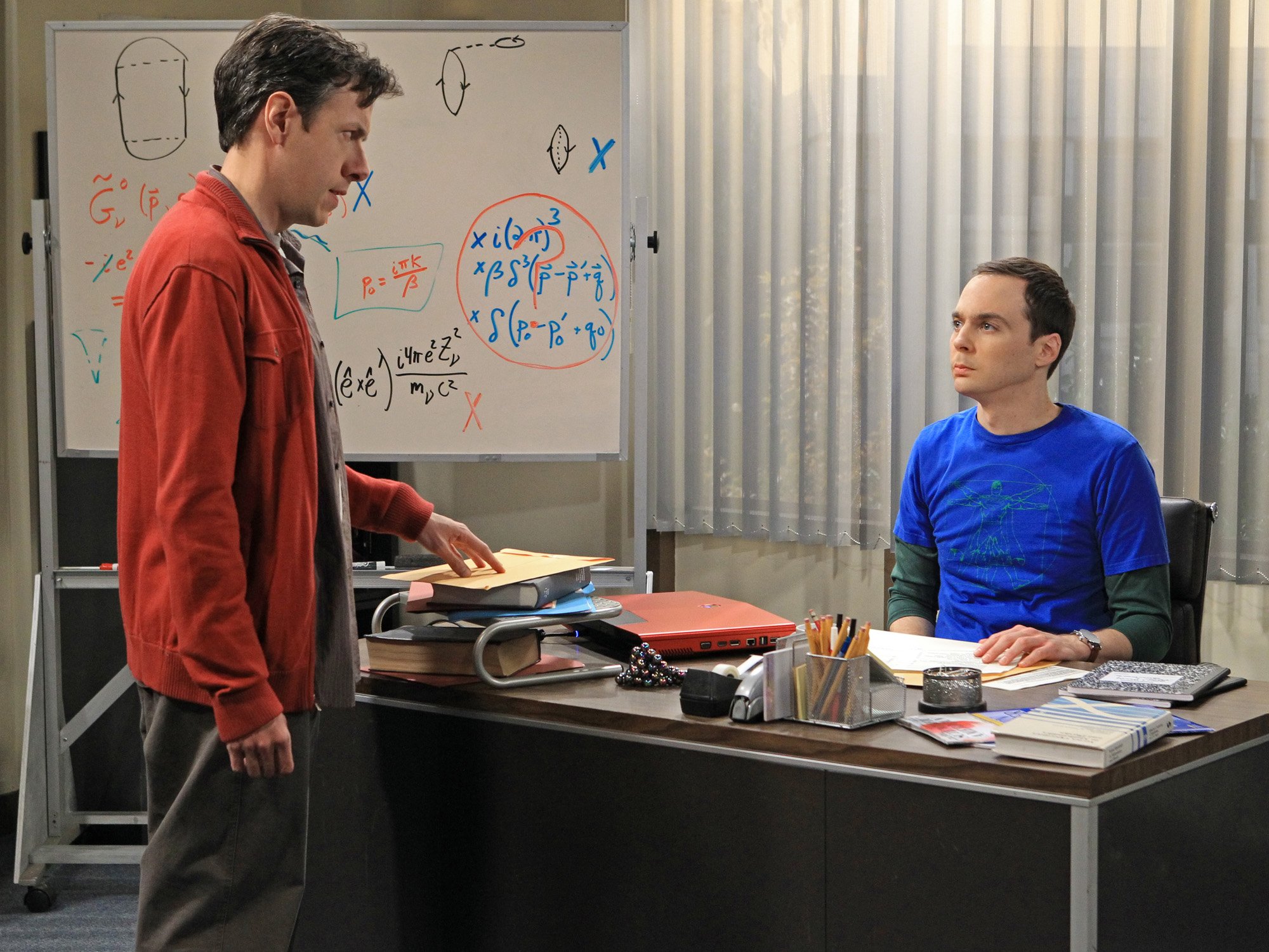 Jim Parsons and John Ross Bowie on 'The Big Bang Theory 