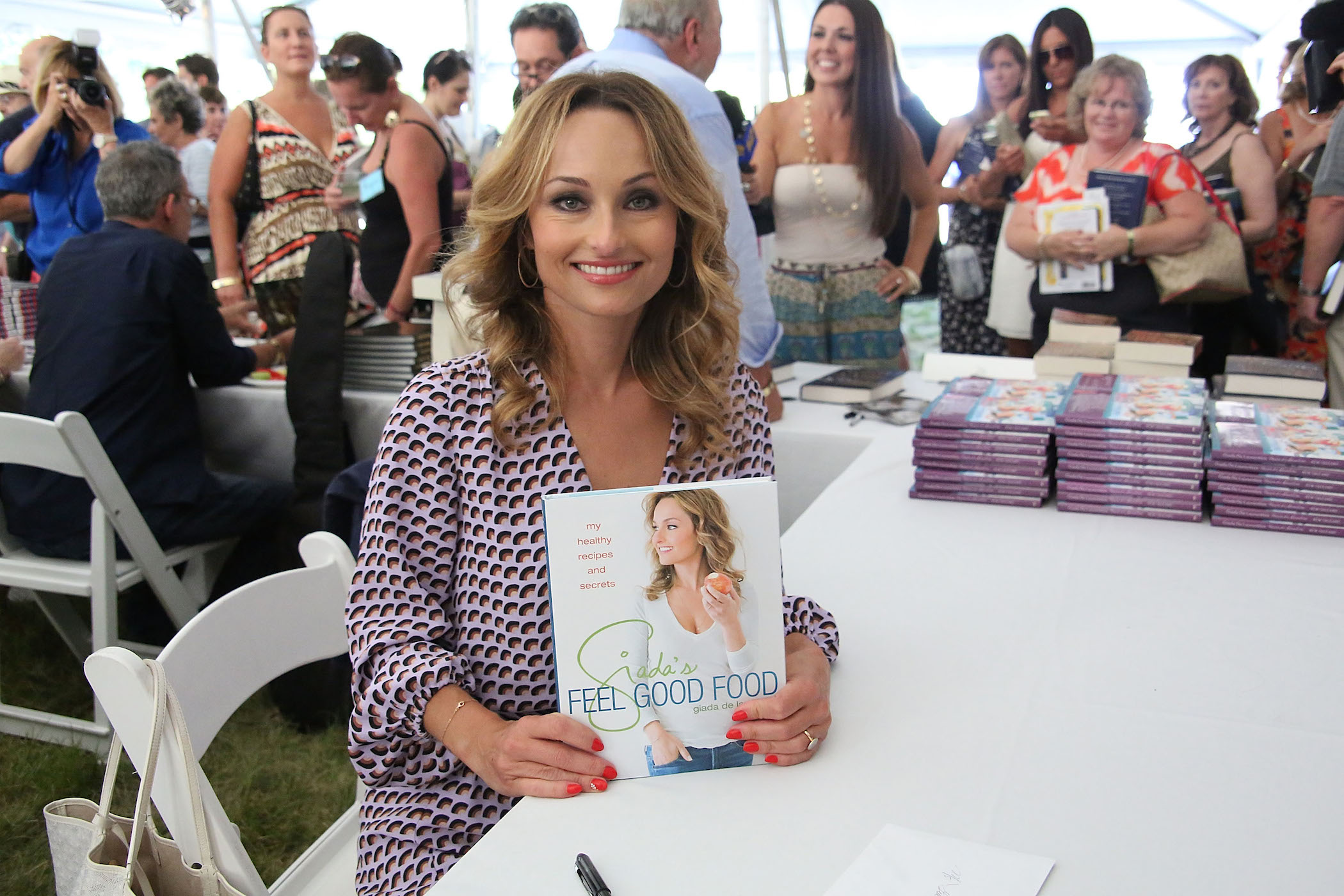 Giada DeLaurentiis attends the East Hampton Library Author's Night at Gardiner Farm