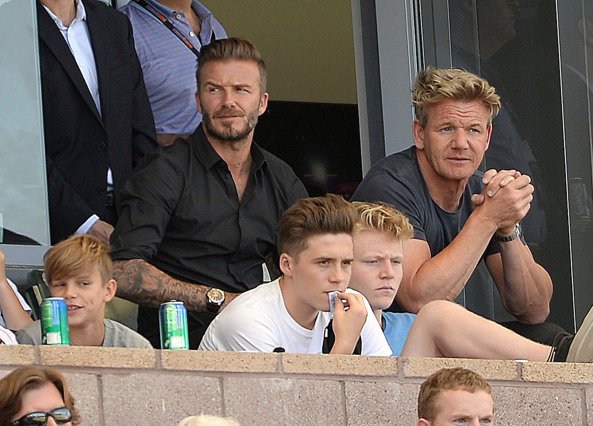 David Beckham, Gordon Ramsay, and their sons