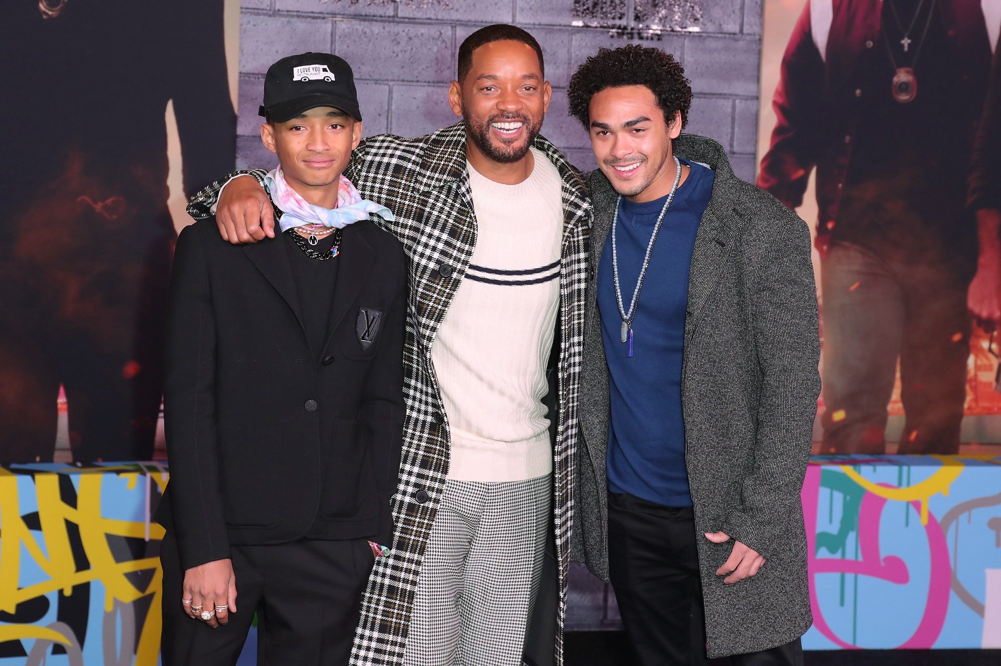 Jaden Smith, Will Smith, and Trey Smith