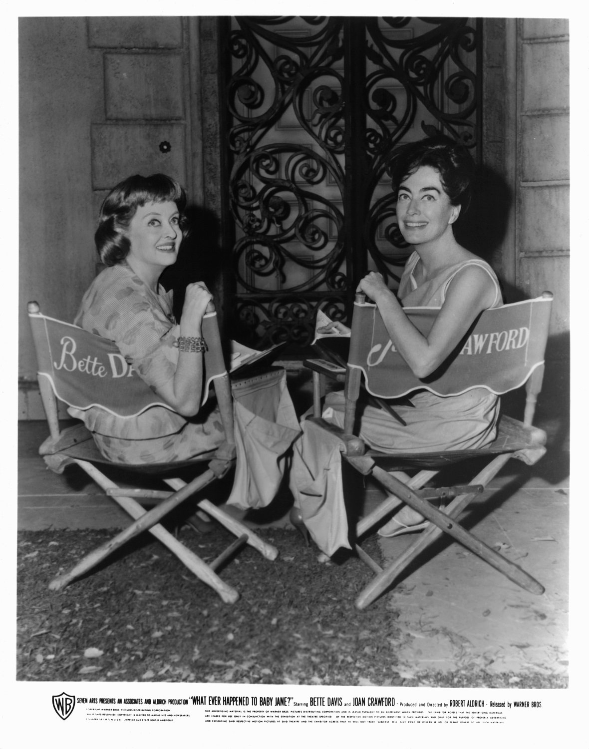 Bette Davis and Joan Crawford in between scenes from the film 'What Ever Happened To Baby Jane?'