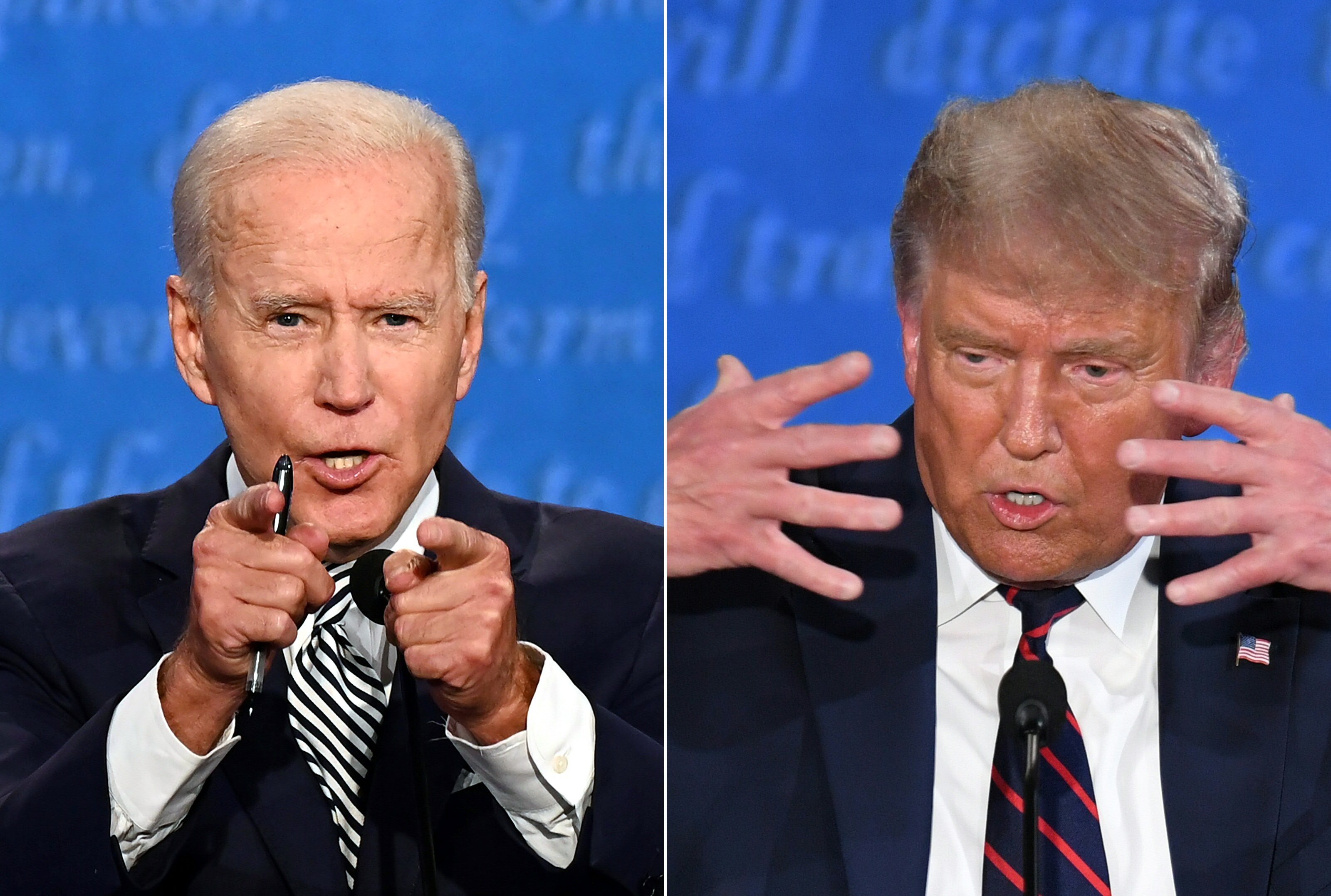 Joe Biden and President Donald Trump