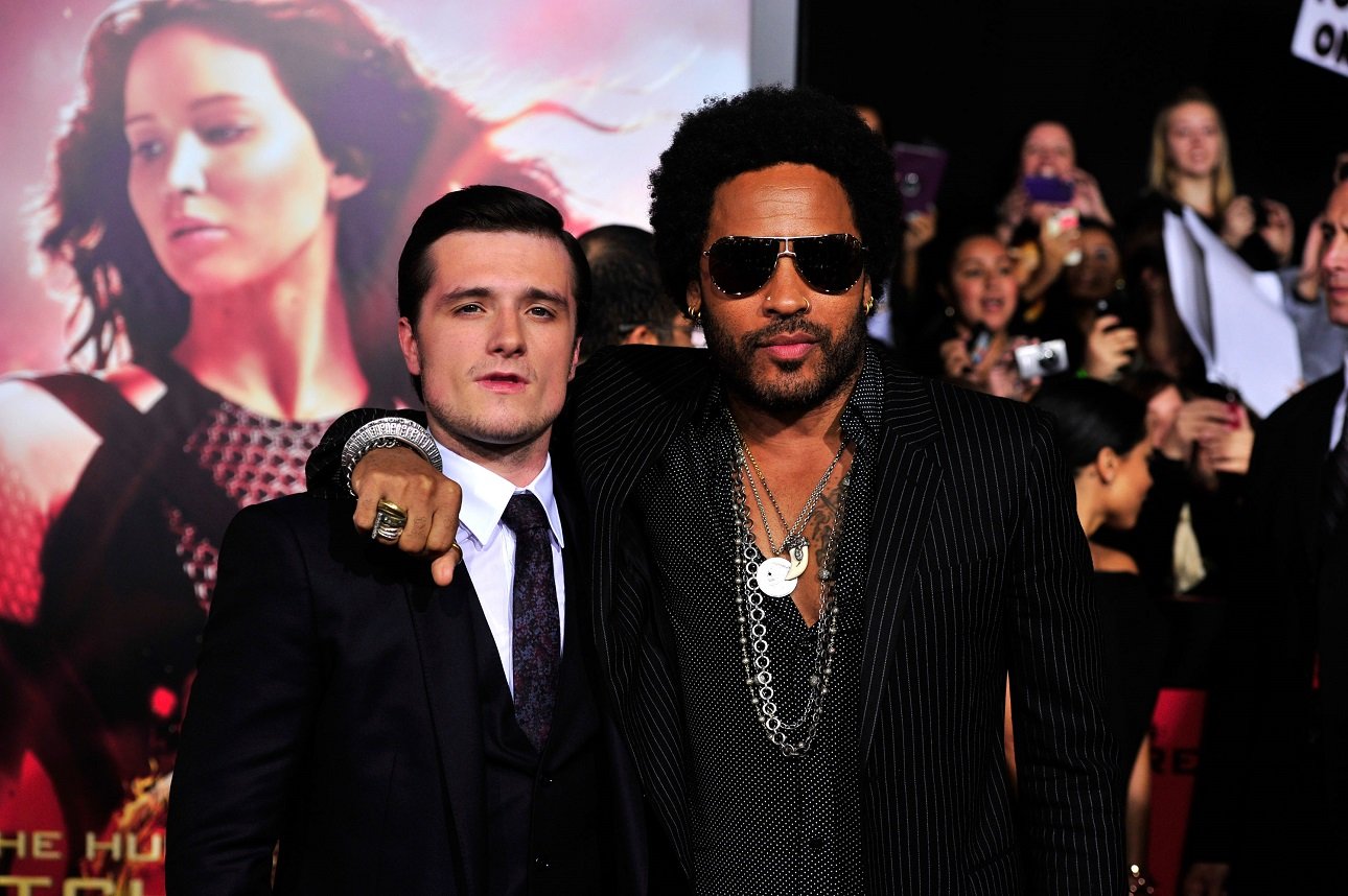 The Hunger Games cast members Josh Hutcherson and Lenny Kravitz