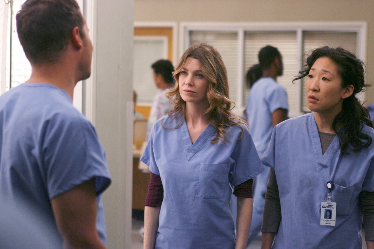 Justin Chambers, Ellen Pompeo, and Sandra Oh of 'Grey's Anatomy'