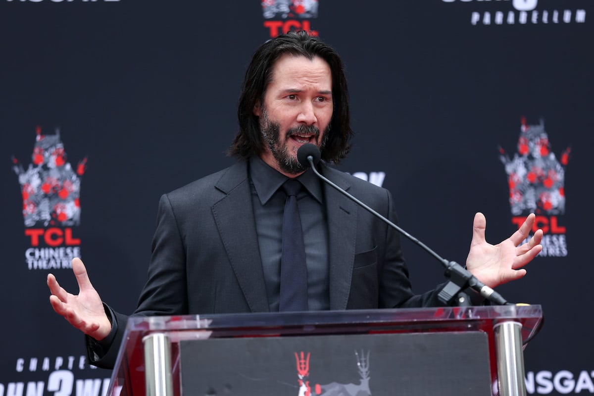 Keanu Reeves at the TCL Chinese Theatre IMAX forecourt