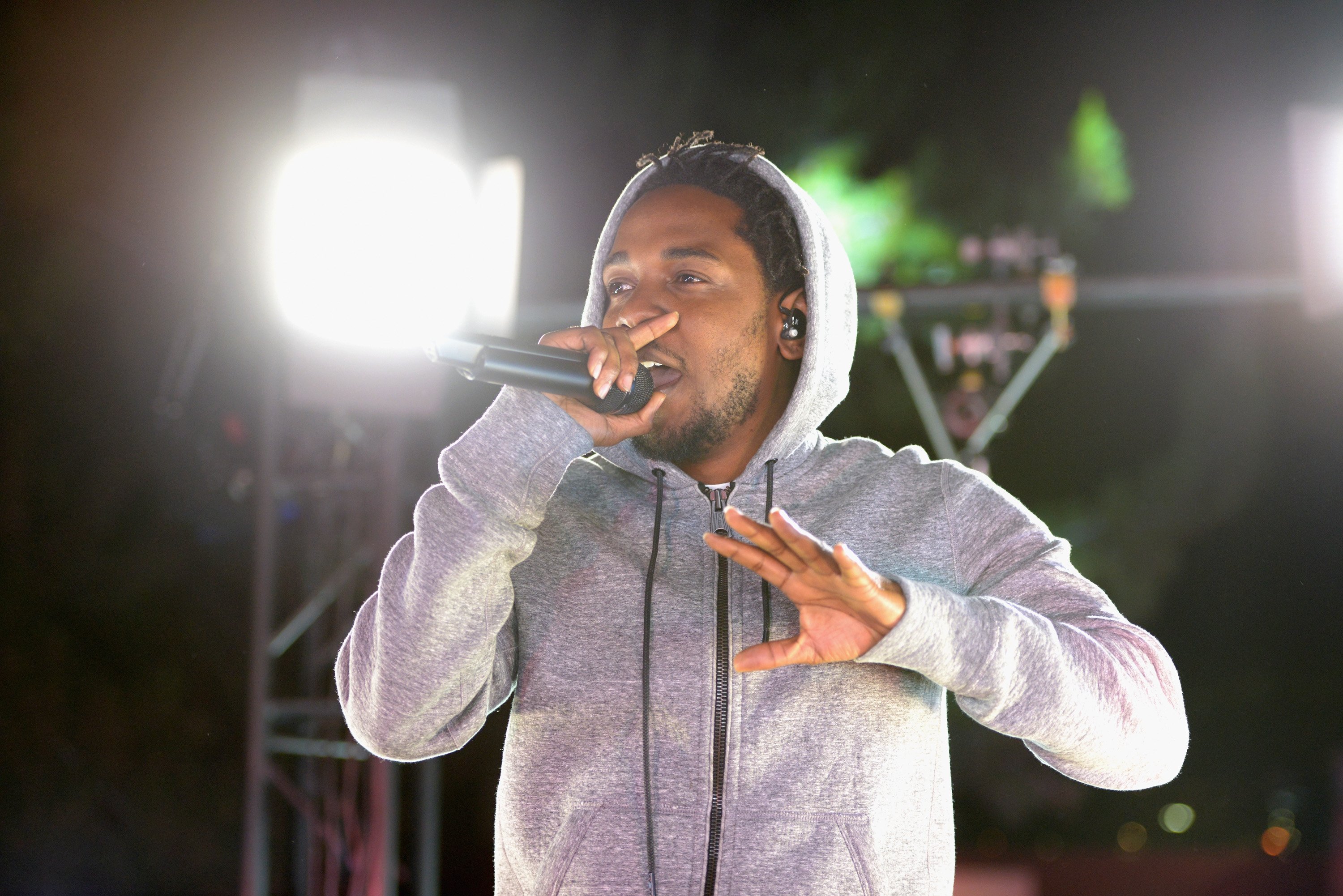 Kendrick Lamar performs at #GETPUMPED live event