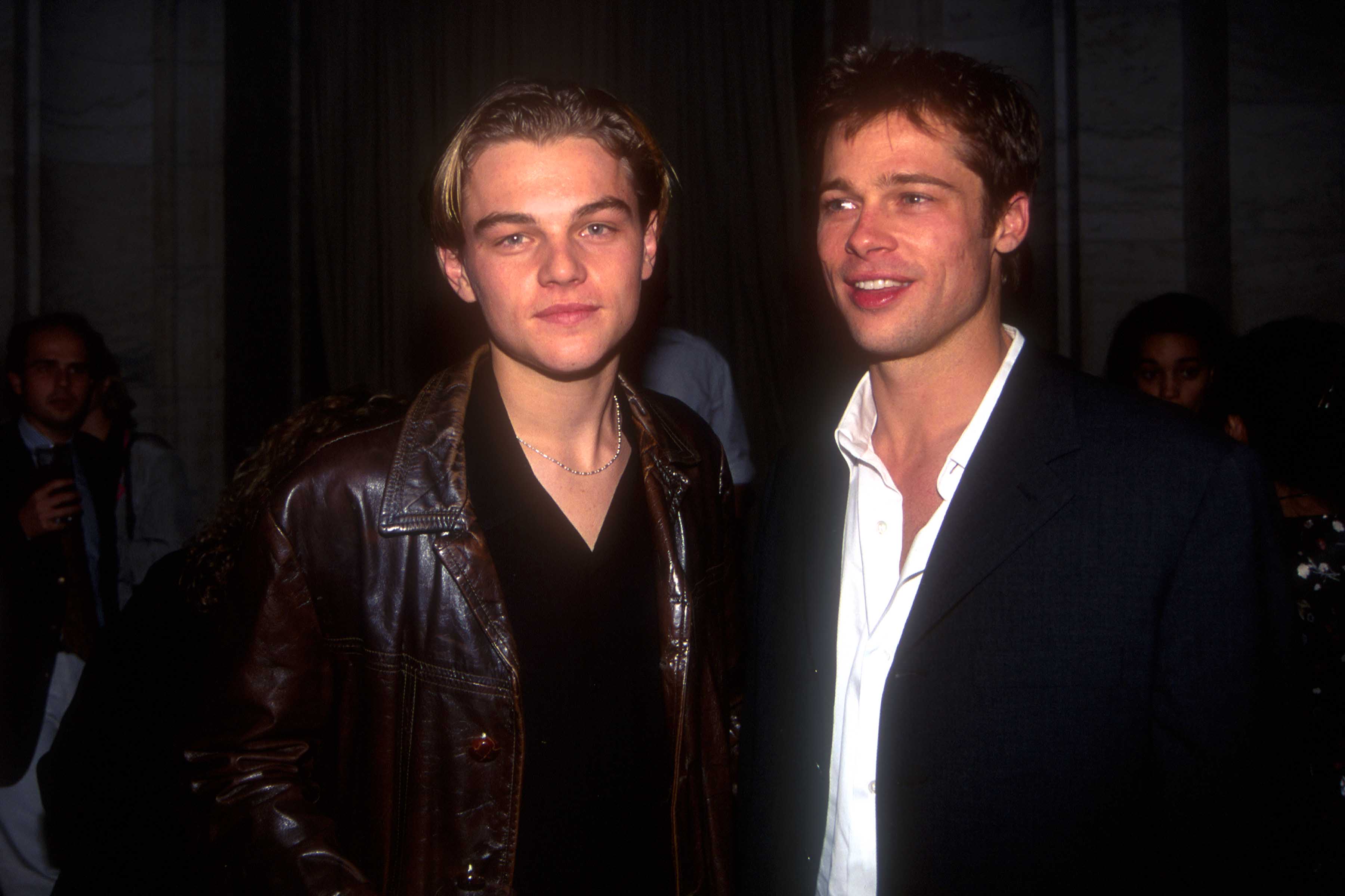Leonardo DiCaprio and Brad Pitt at an event on September 15, 1995