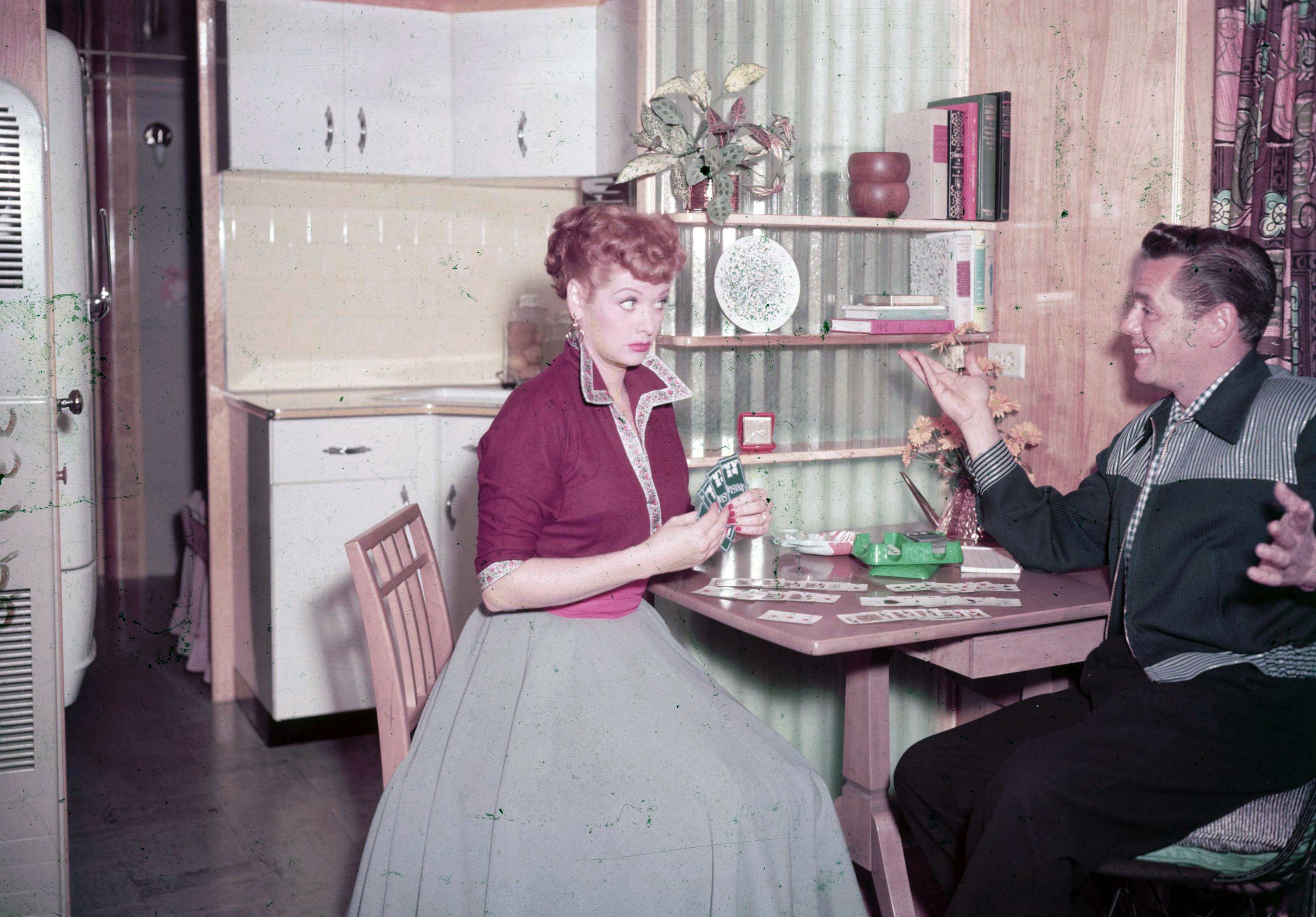 Lucille Ball and Desi Arnaz in 1955 | Archive Photos/Getty Images