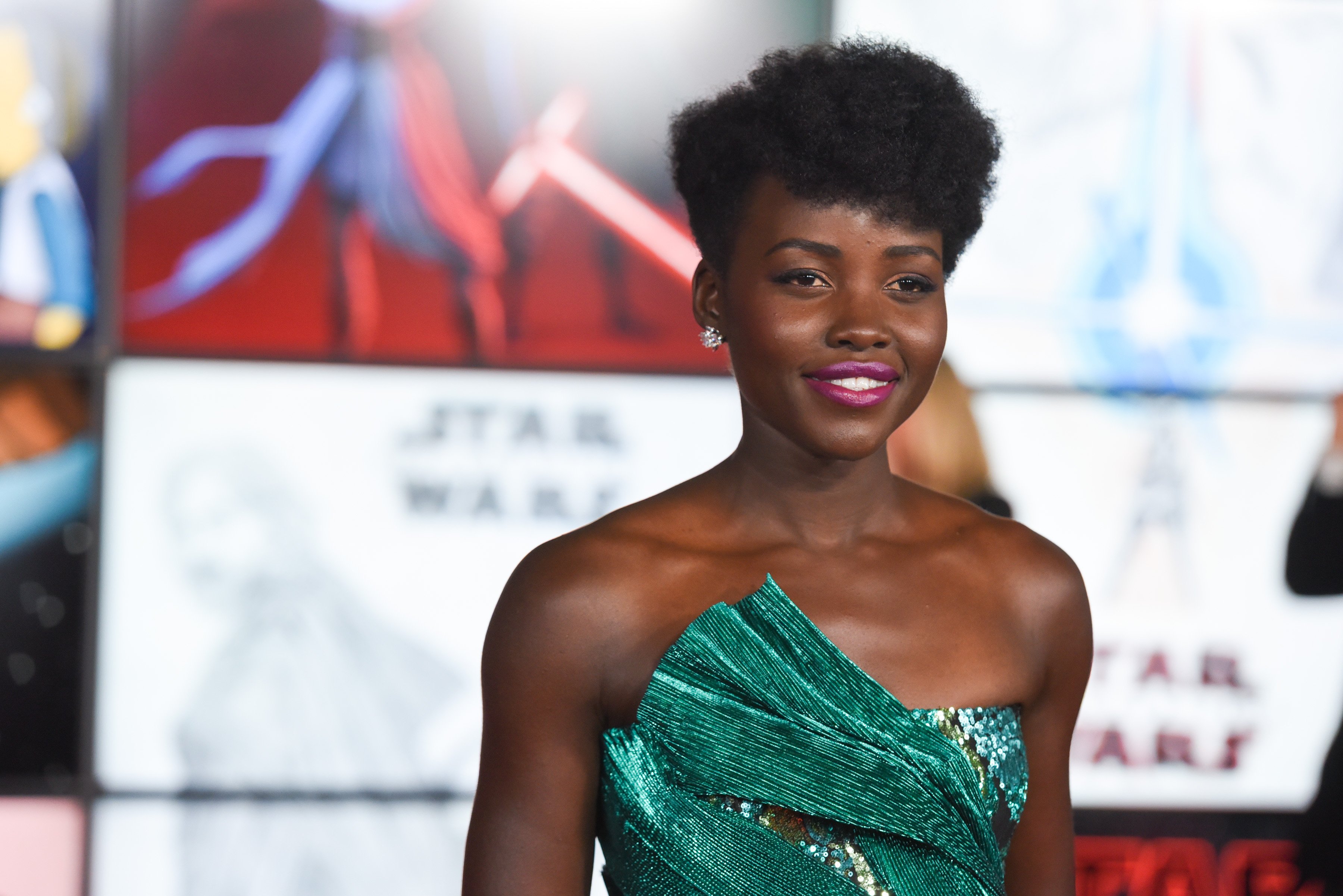 Lupita Nyong'o attends Premiere Of Disney Pictures And Lucasfilm's 'Star Wars: The Last Jedi'