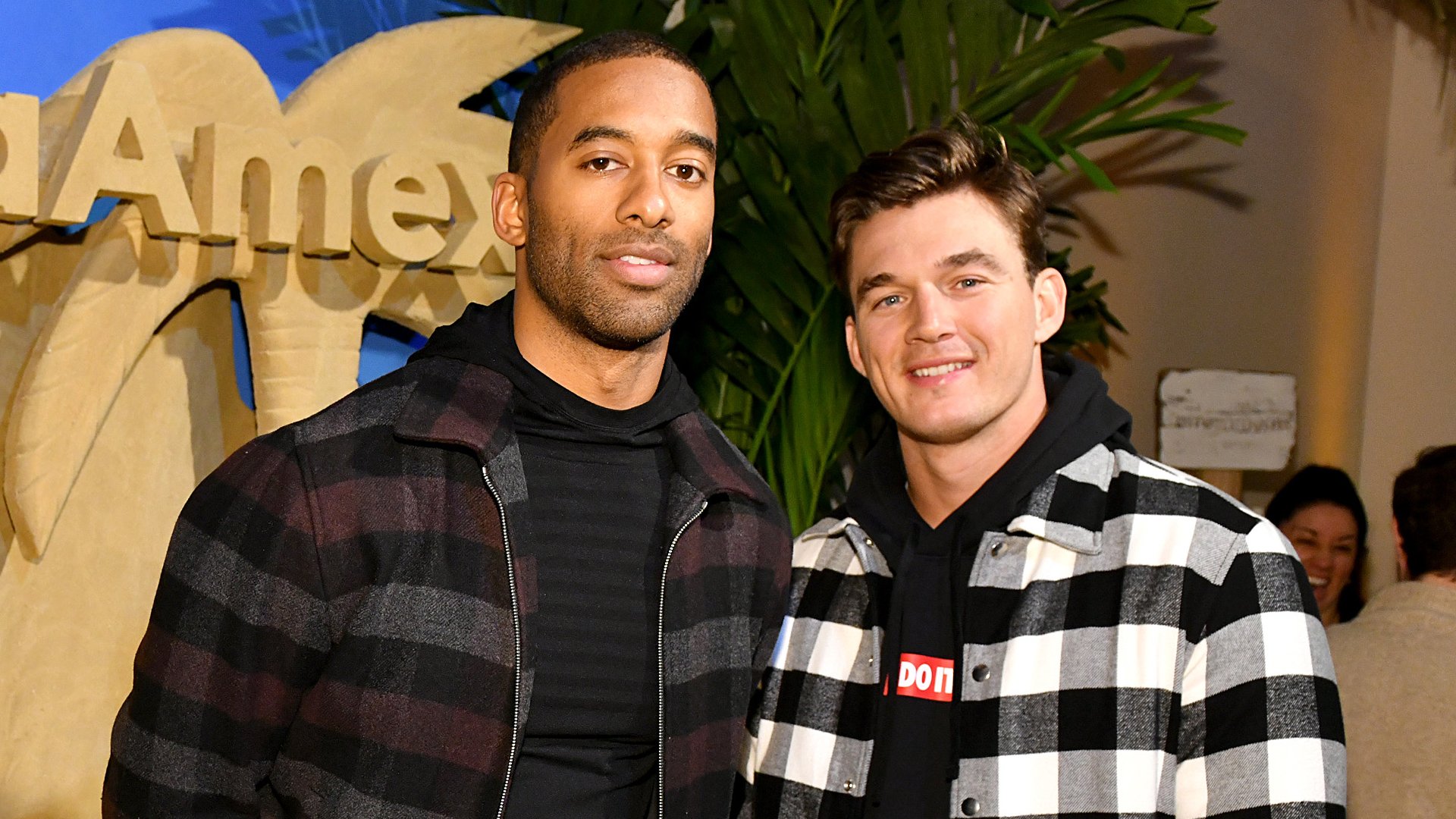 Bachelor Nation stars Matt James and Tyler Cameron attends the relaunch of The Delta SkyMiles® American Express Cards at Helen Mills Event Space on February 06, 2020 in New York City.