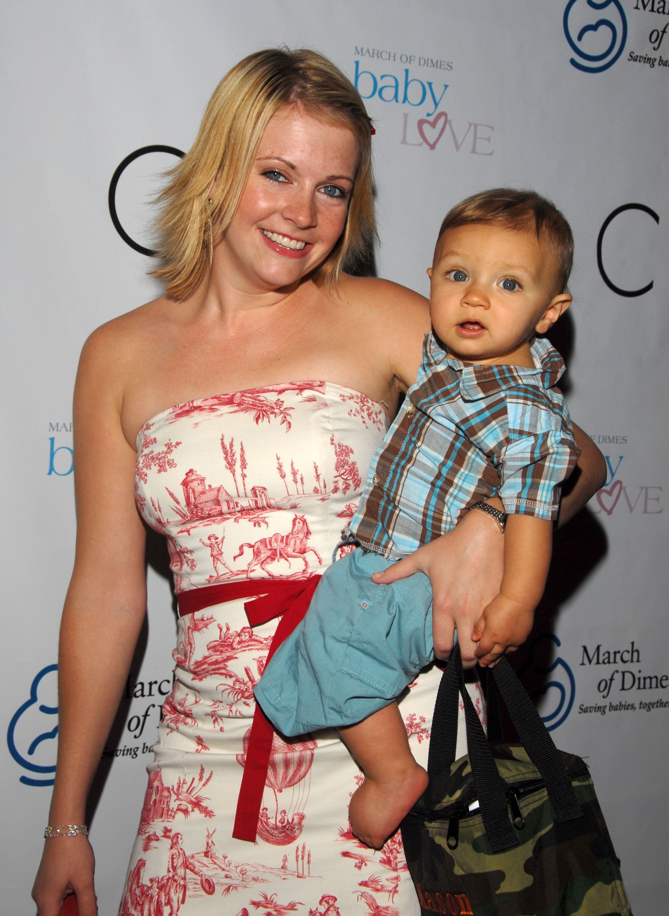 Melissa Joan Hart and son Mason Wilkerson during 1st Annual babyLove Charity Luncheon at Pacific Design Center