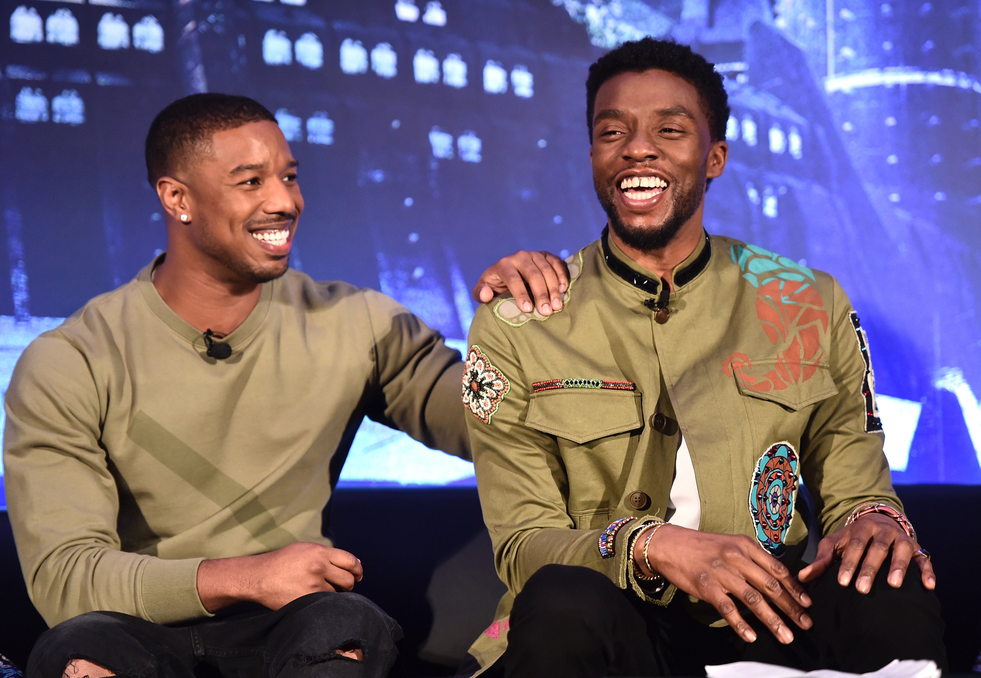 Michael B. Jordan and Chadwick Boseman