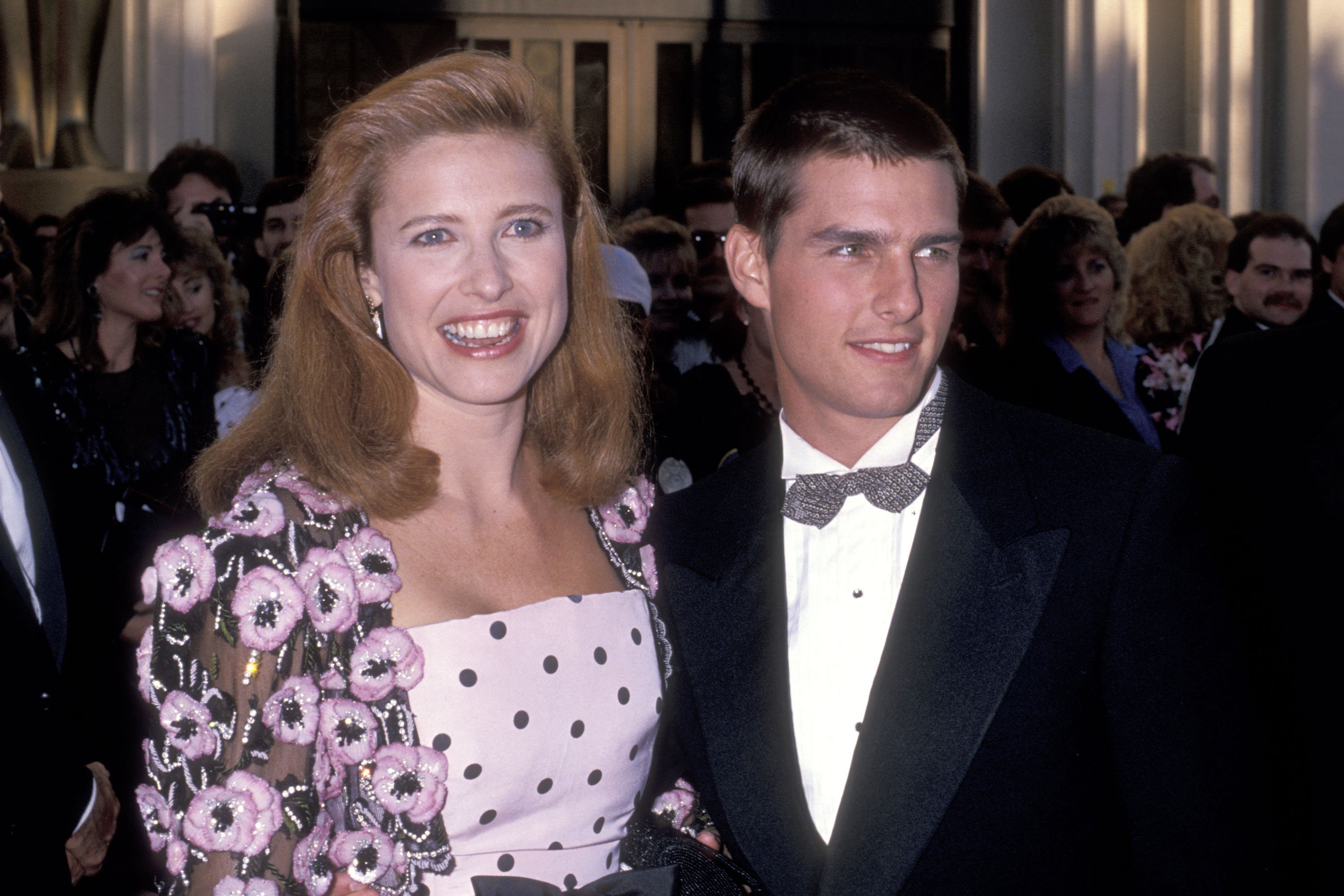 Actress Mimi Rogers and actor Tom Cruise attend the 61st Annual Academy Awards