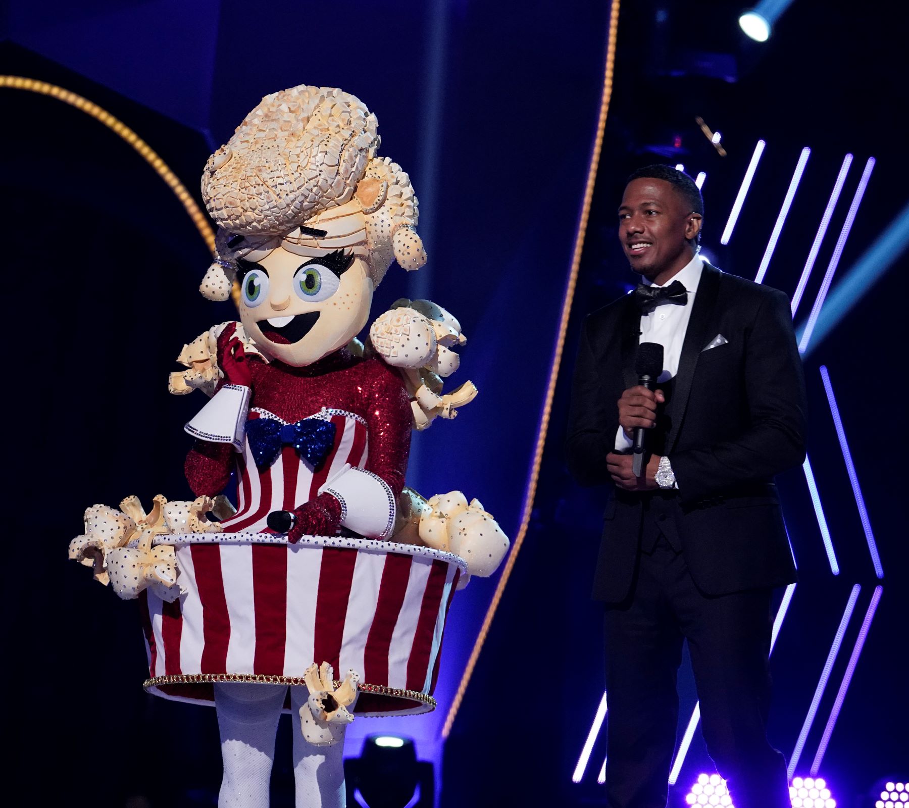 Nick Cannon and the Popcorn on 'The Masked Singer' Season 4