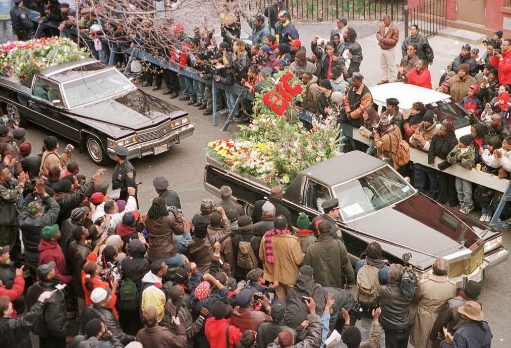 Notorious B.I.G. funeral procession