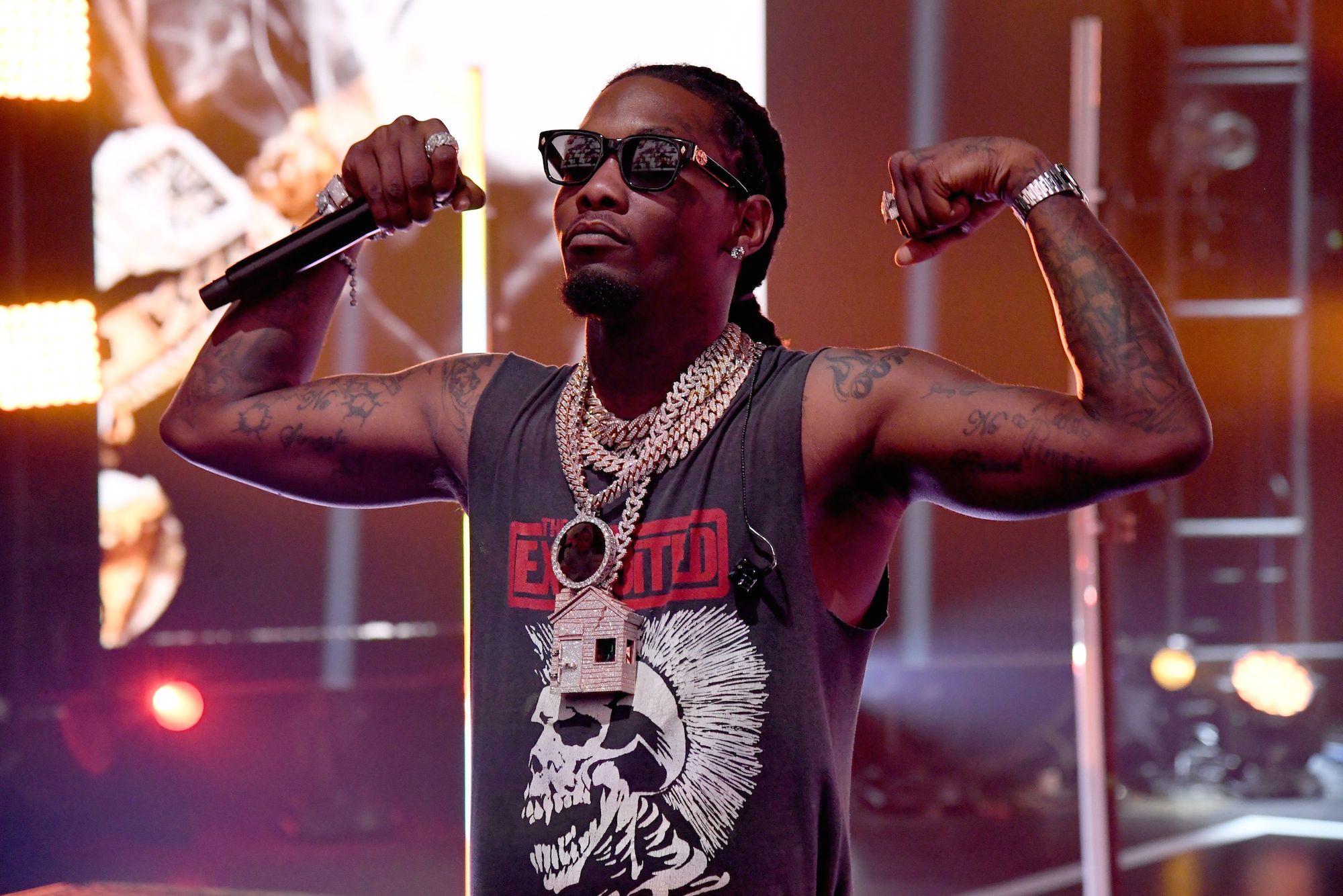 Offset of Migos performs onstage for the 10th Anniversary of the iHeartRadio Music Festival