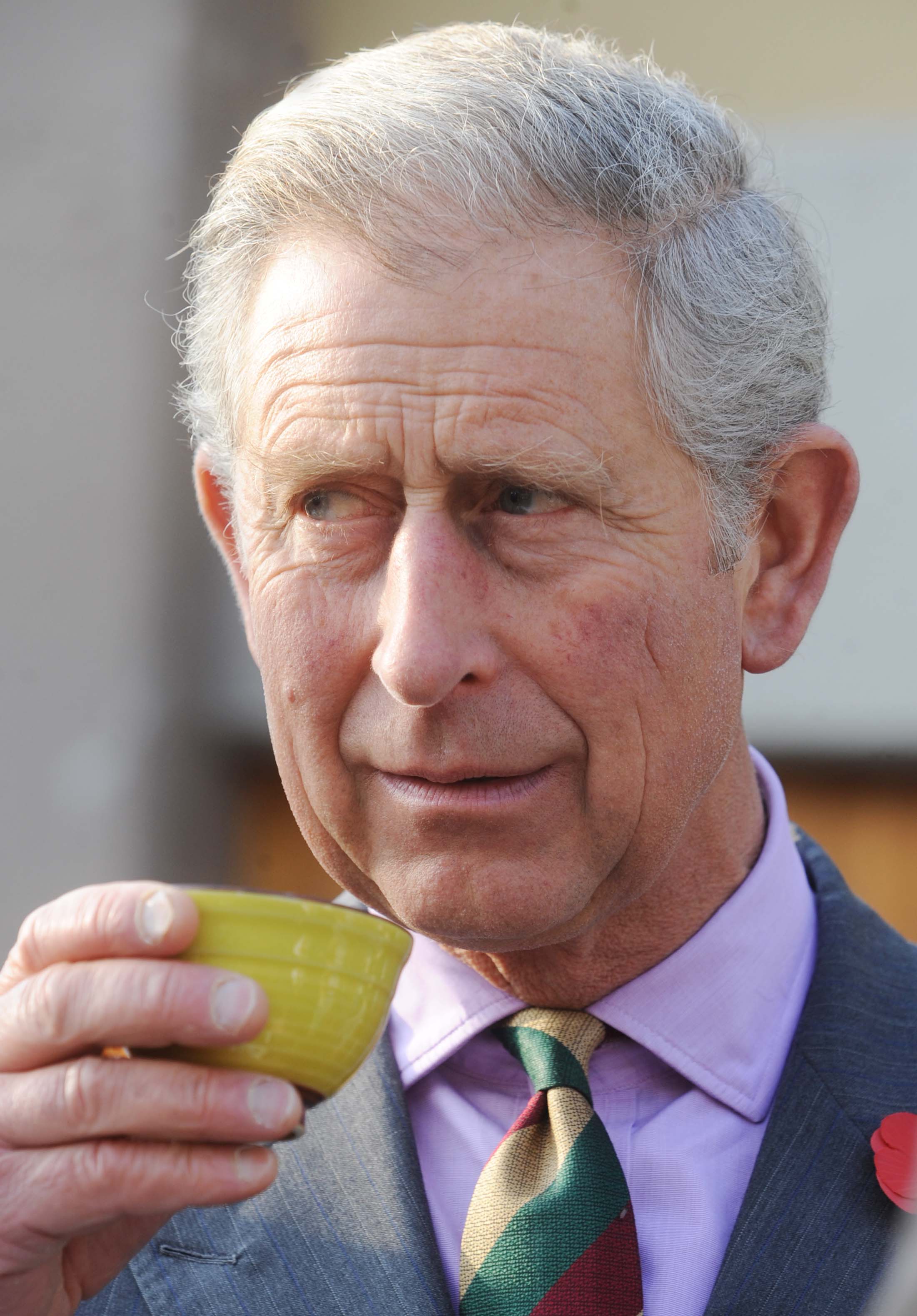Prince Charles having tea in Japan