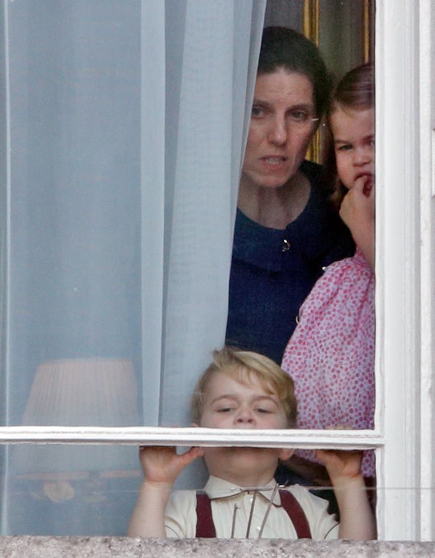 Prince George, Princess Charlotte, and their nanny Maria Teresa Borrallo