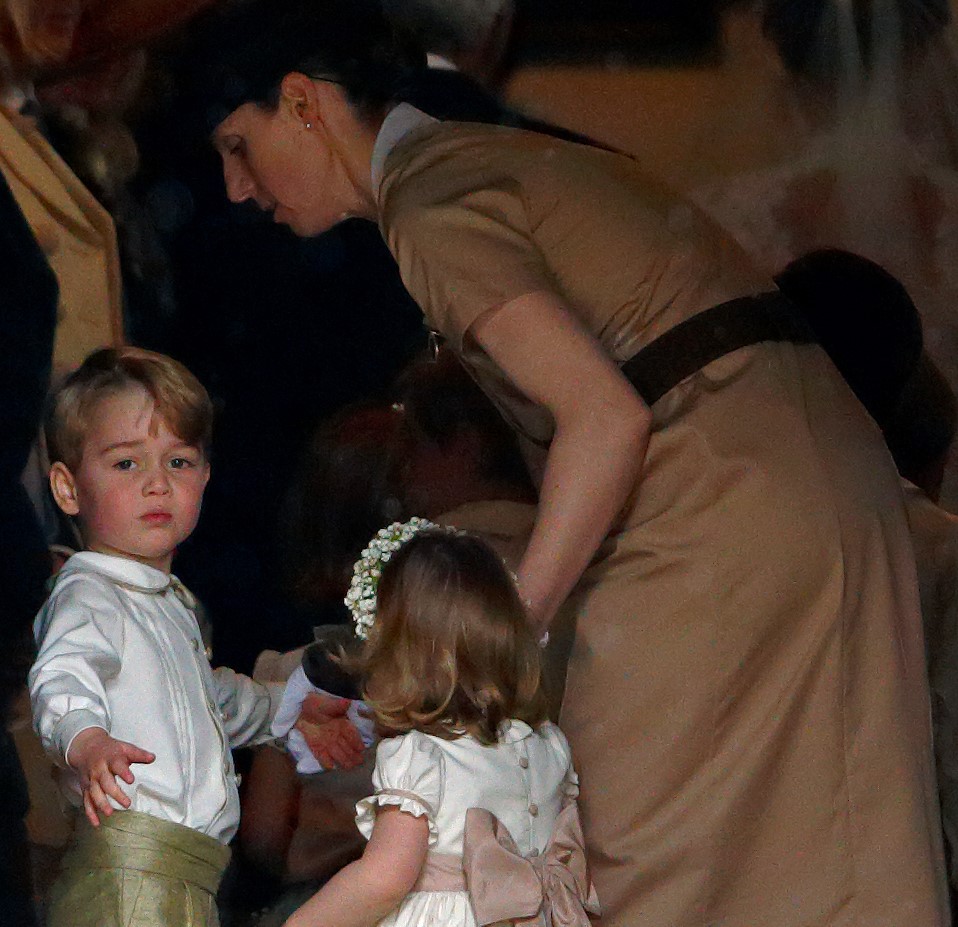 Prince George, Princess Charlotte , and their nanny Maria Teresa Borrallo