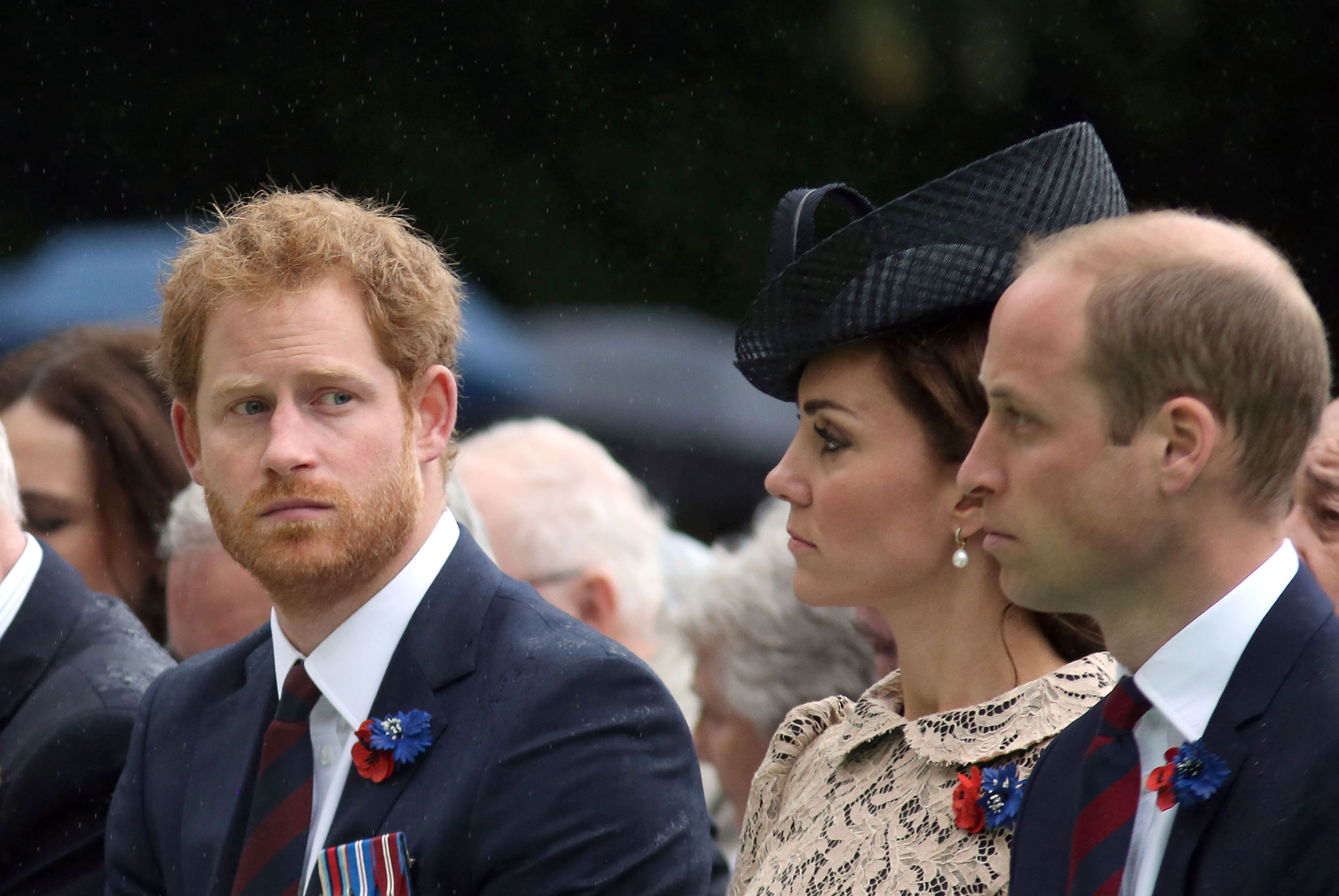 Prince Harry with Prince William, Duke of Cambridge and Catherine, Duchess of Cambridge