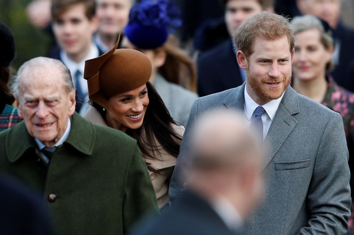 Prince Philip, Meghan, Duchess of Sussex, and Prince Harry, Duke of Sussex