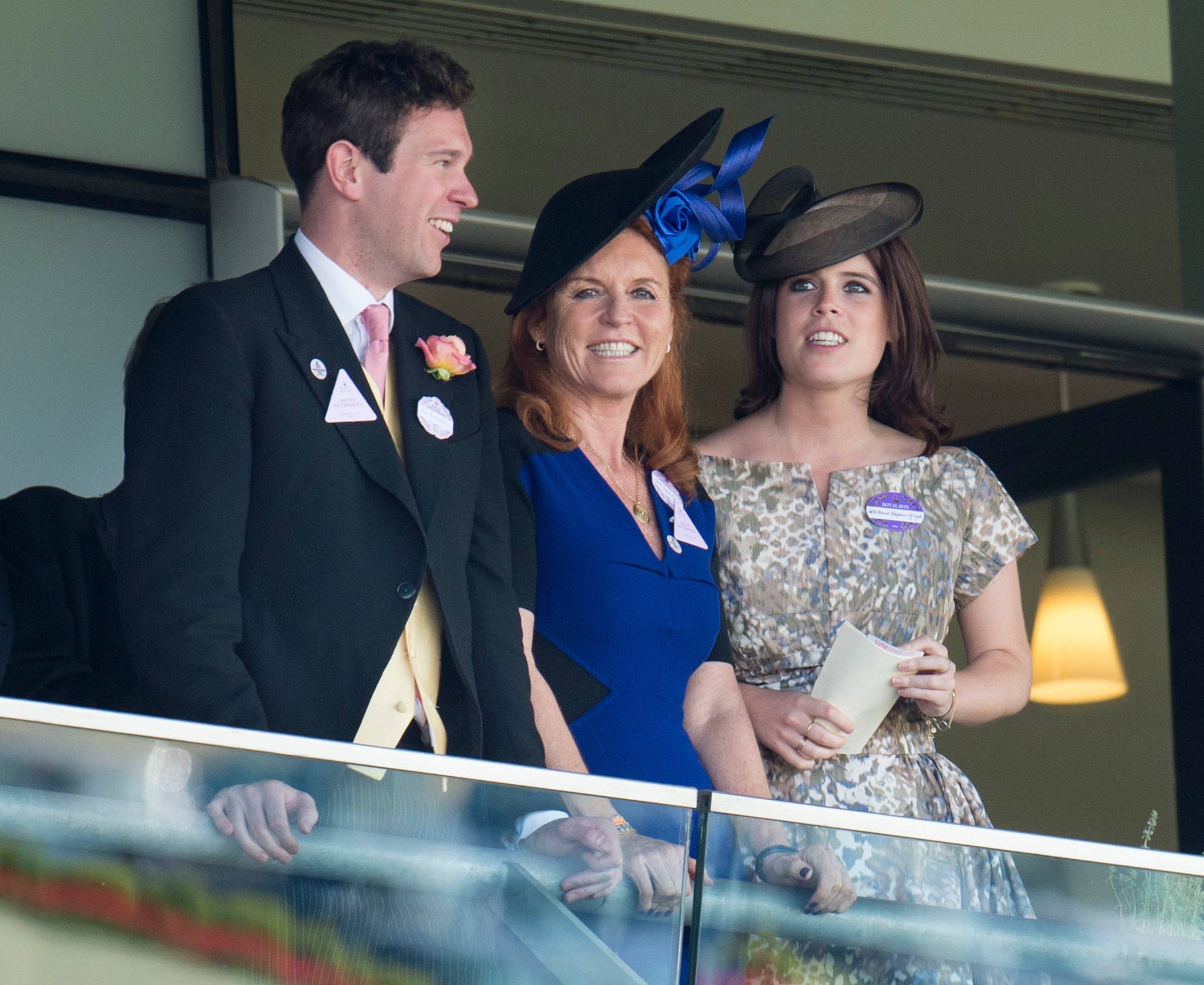 Sarah Ferguson, Jack Brooksbank, and Princess Eugenie