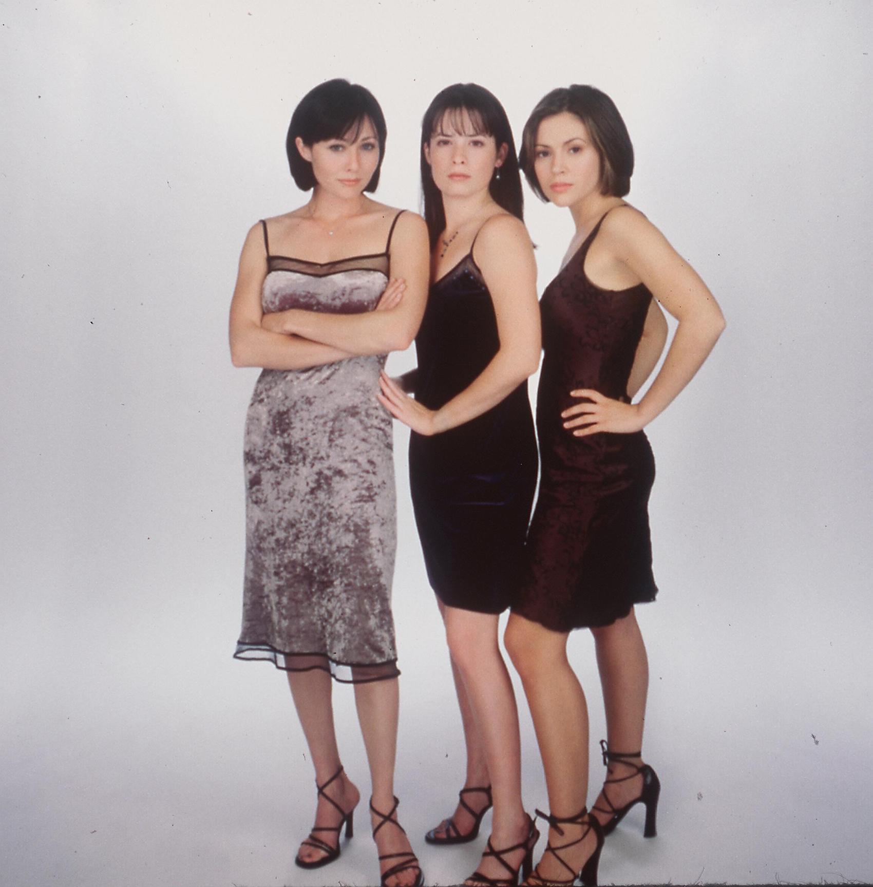 Shannen Doherty, Holly Marie Combs, and Alyssa Milano as the Halliwell sisters on 'Charmed'