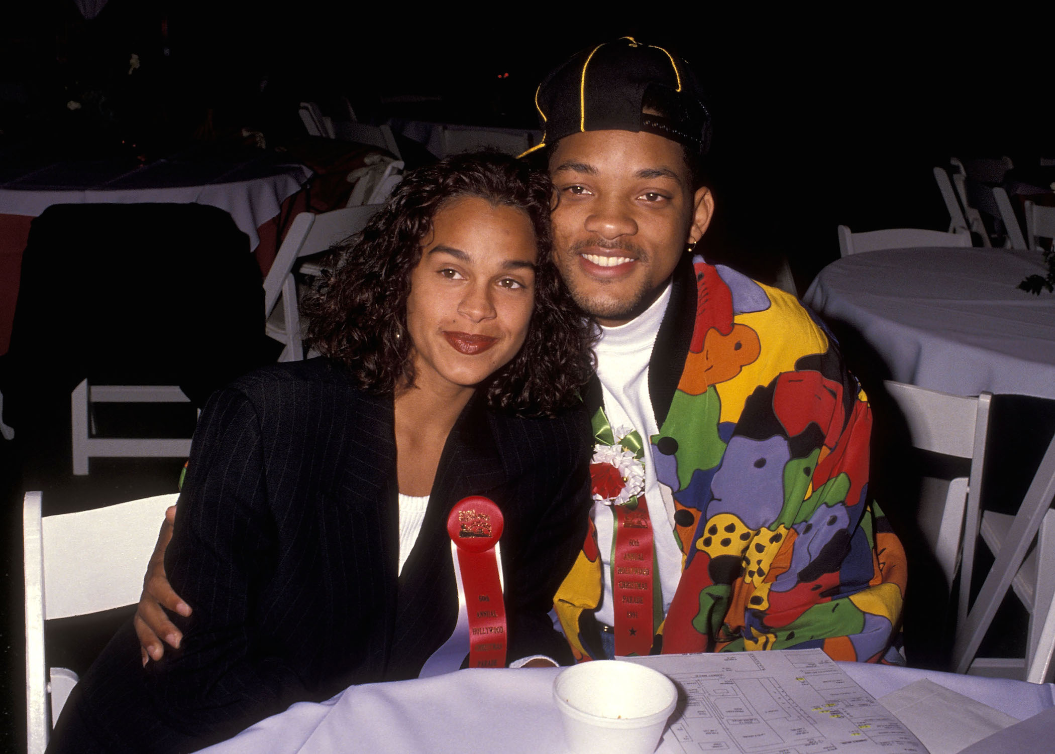 Will Smith and Will Smith first wife Sheree Zampino attend the 60th Annual Hollywood Christmas Parade on Dec. 1, 1991