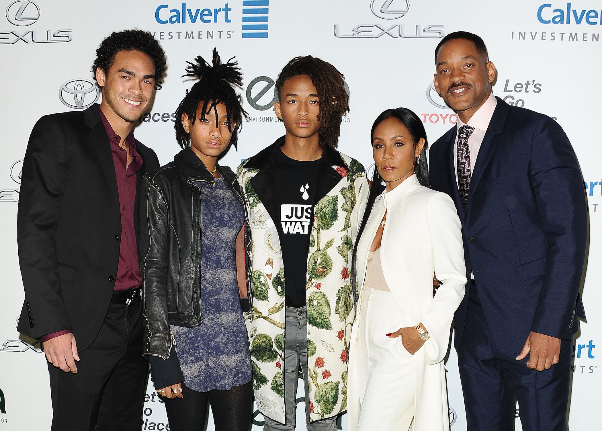 Trey Smith, Willow Smith, Jaden Smith, Jada Pinkett Smith, and Will Smith