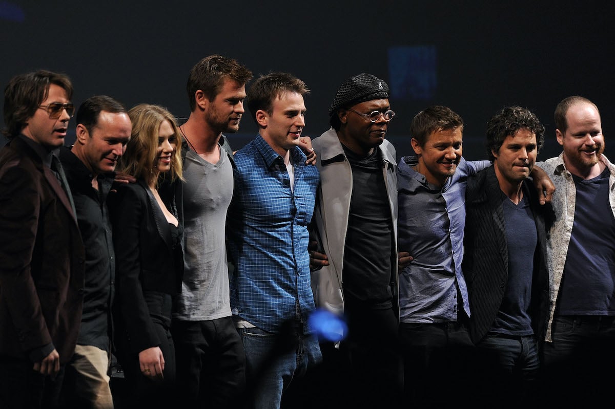 The cast of 'The Avengers' and writer-director Joss Whedon