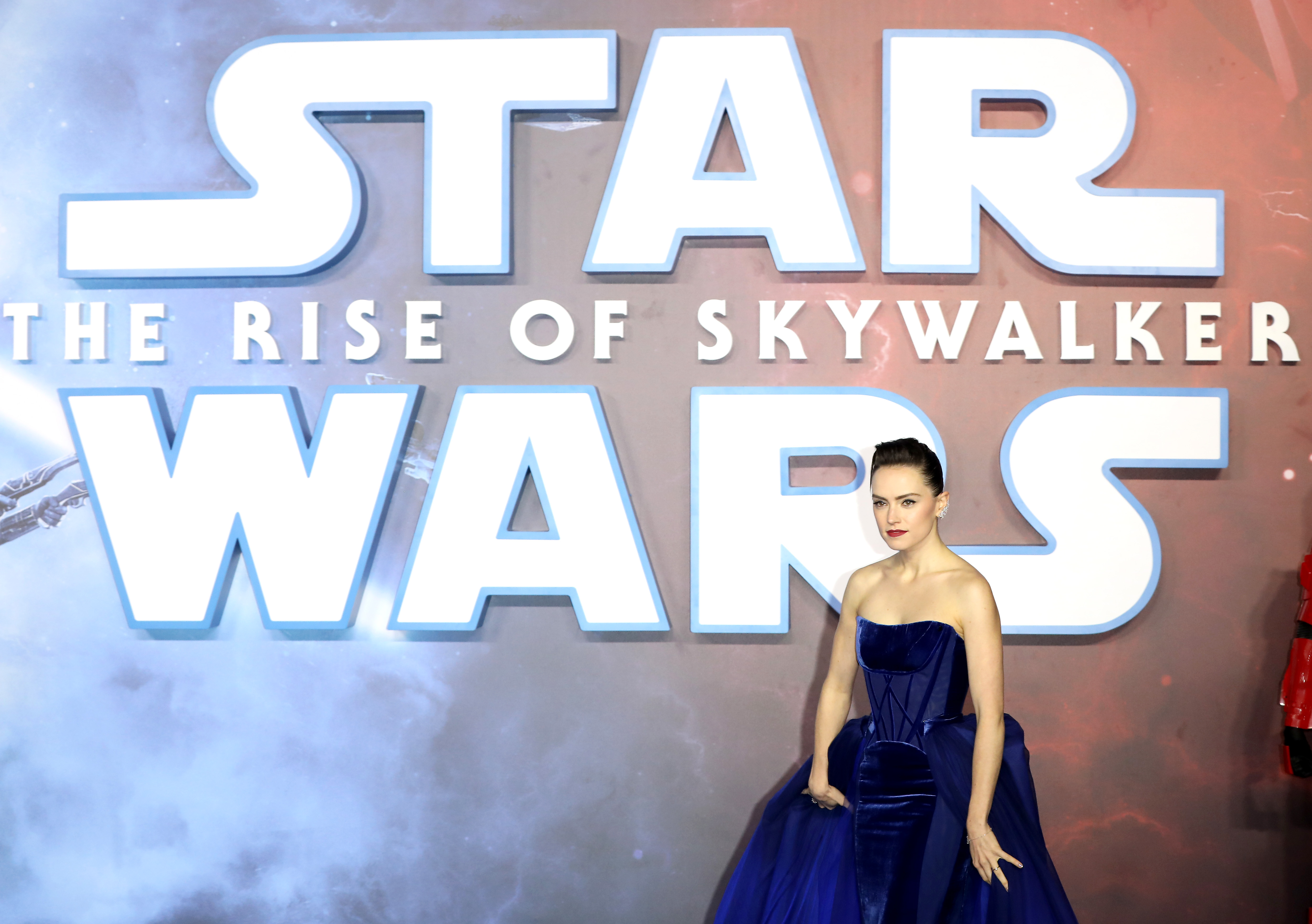 Daisy Ridley attends the 'Star Wars: The Rise of Skywalker' European Premiere