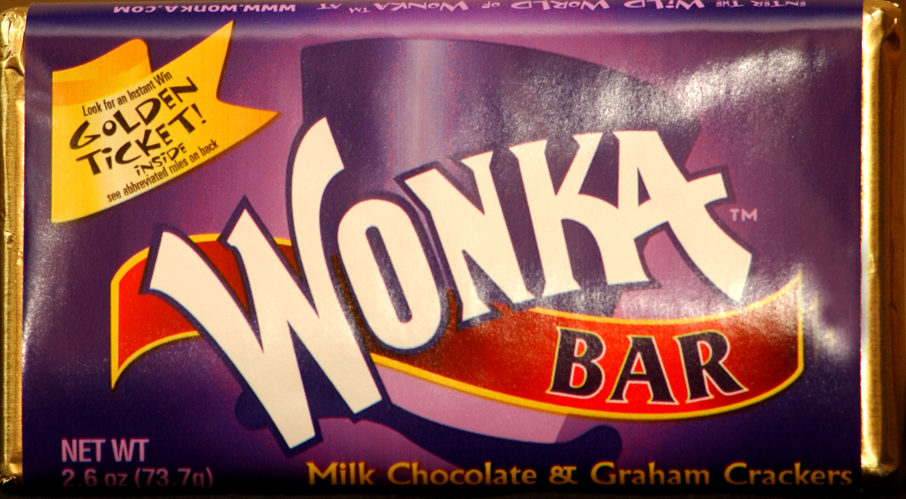 A Wonka bar created for the 30th Anniversary of 'Willy Wonka and the Chocolate Factory'