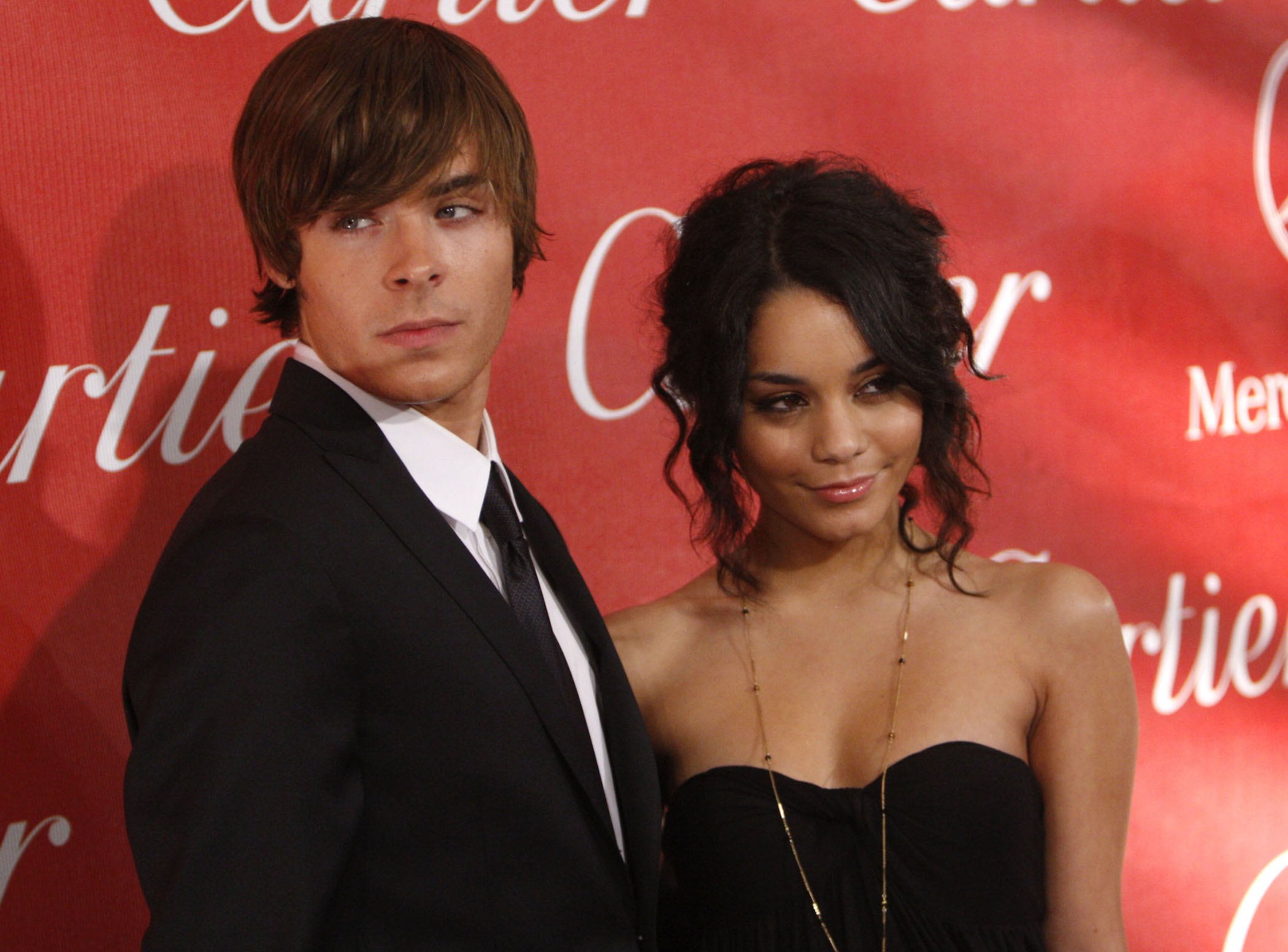Actor Zac Efron (L) and actress Vanessa Hudgens arrives at the 2008 Palm Springs International Film Festival Awards Gala in 2008