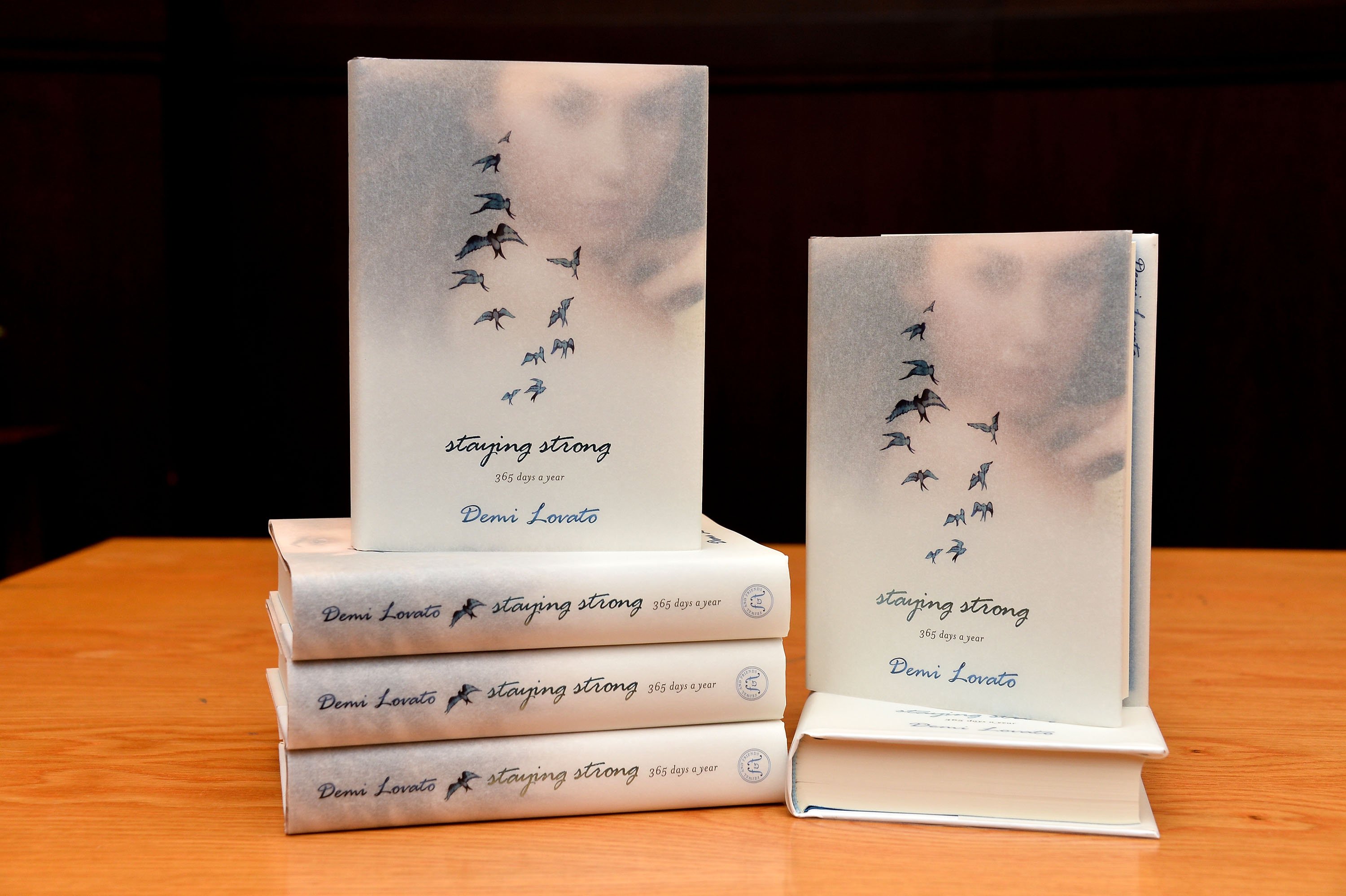 Copies of Demi Lovato's new book 'Staying Strong: 365 Days A Year' displayed at Barnes & Noble bookstore at The Grove on November 23, 2013, in Los Angeles, California.