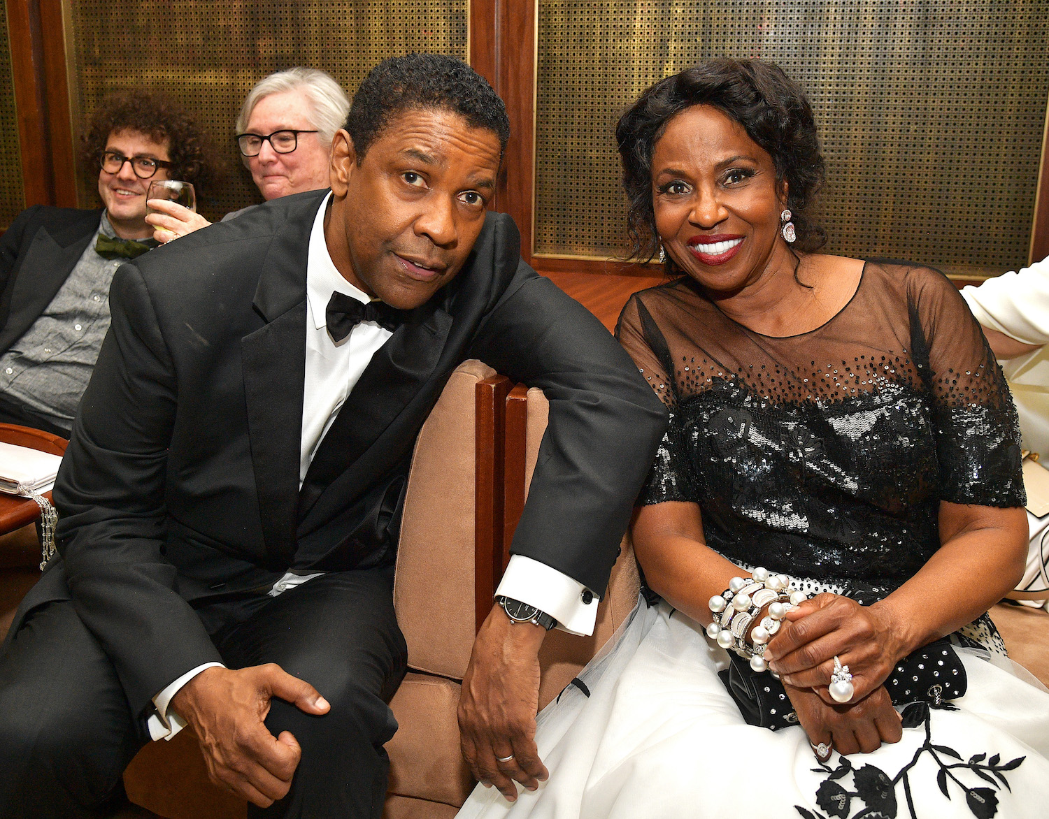 Denzel Washington (L) and Pauletta Washington