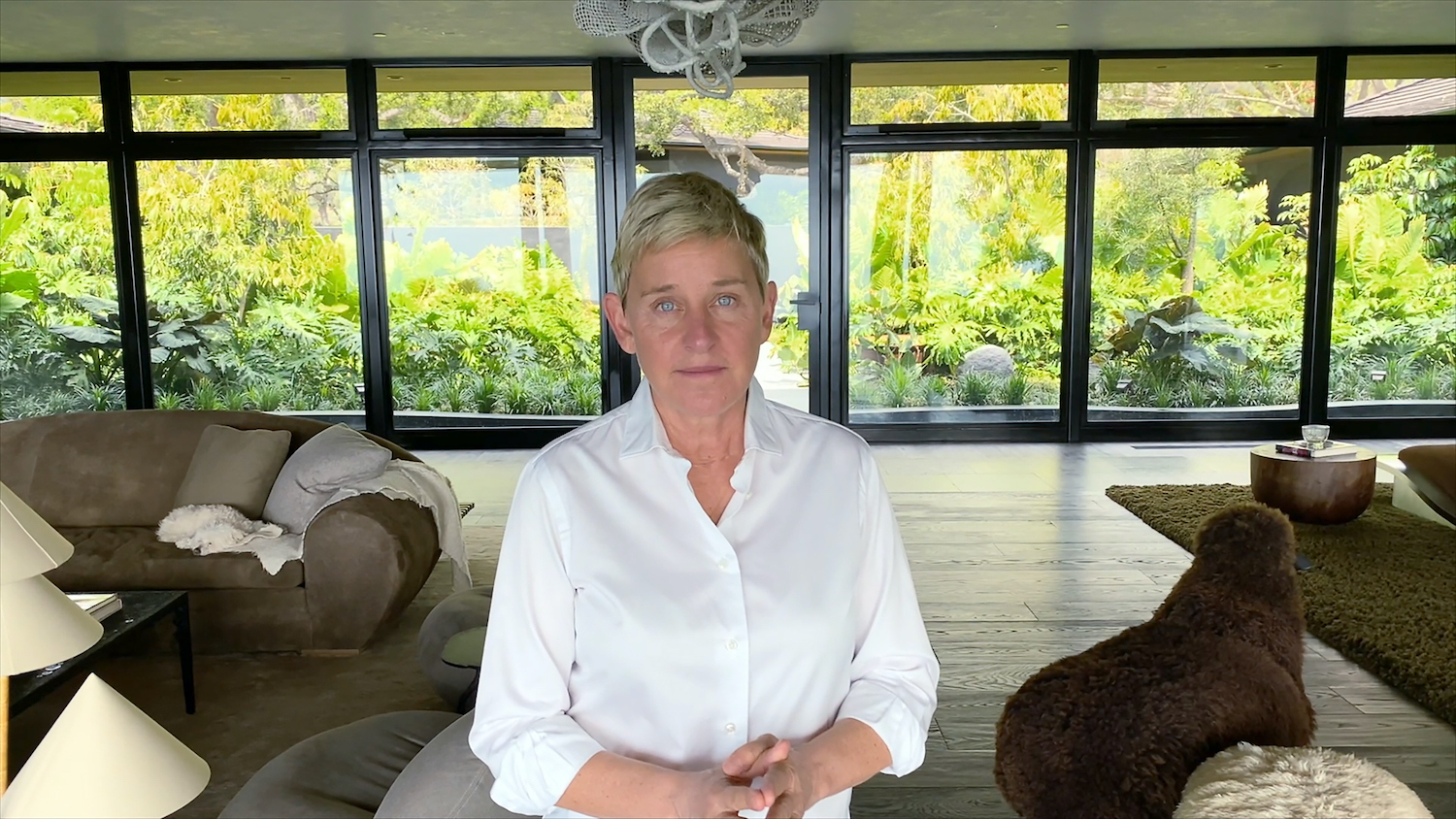 Ellen DeGeneres during the FOX PRESENTS THE IHEART LIVING ROOM CONCERT FOR AMERICA