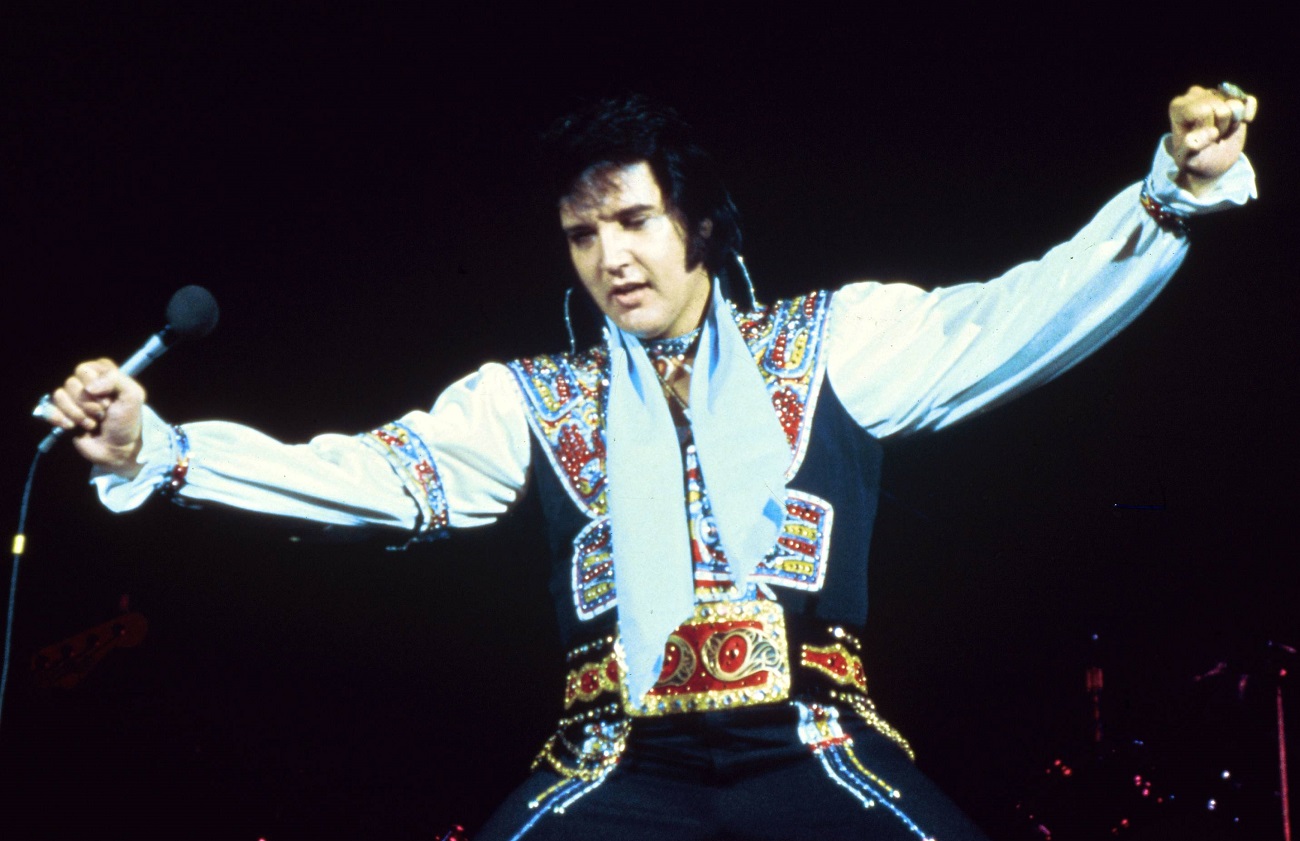 Elvis Presley performing in 1975