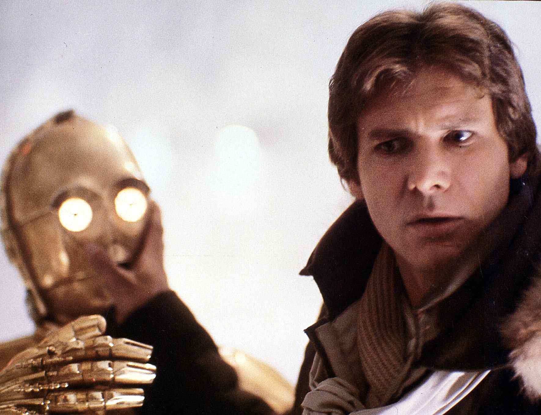 Han Solo putting his hand on C-3PO