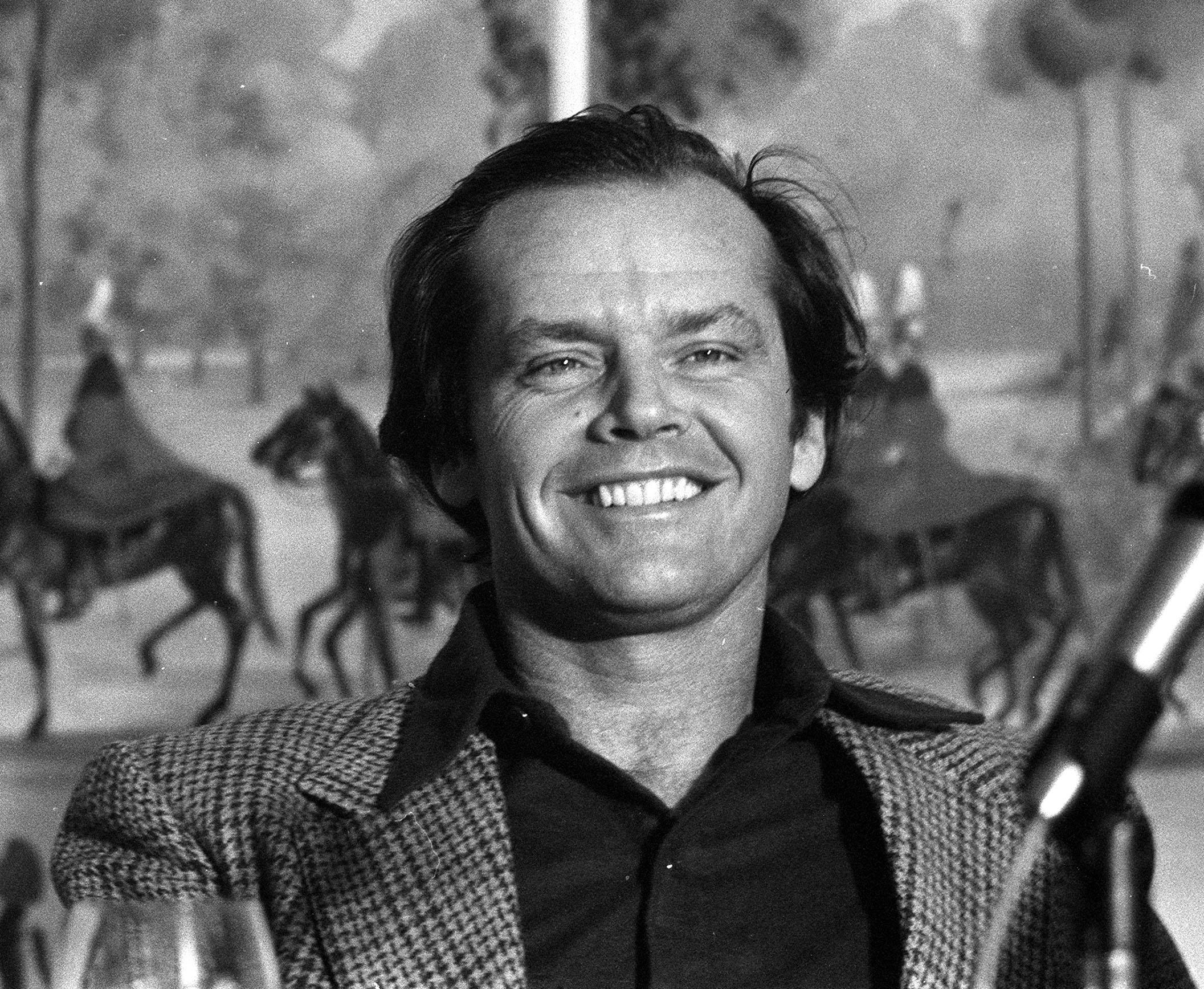 Jack Nicholson wearing a suit jacket