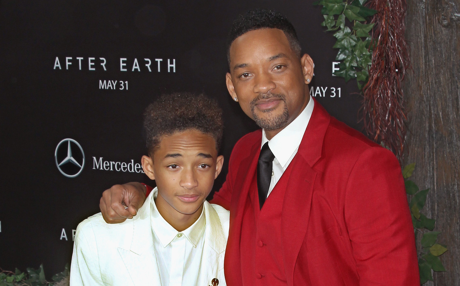 Jaden Smith and Will Smith attend the 'After Earth' premiere at the Ziegfeld Theater on May 29, 2013