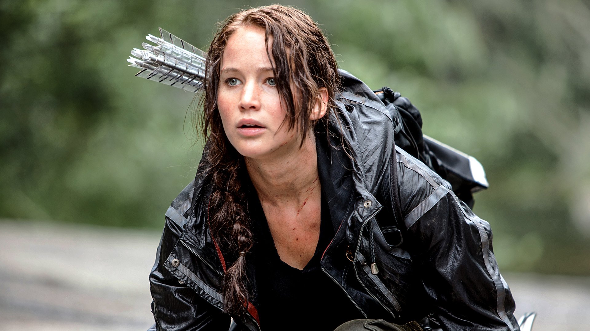 Jennifer Lawrence as Katniss Everdeen in 'The Hunger Games'