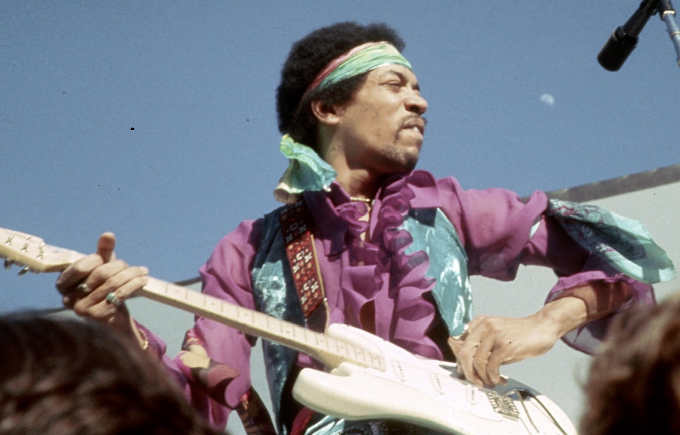 Jimi Hendrix on stage