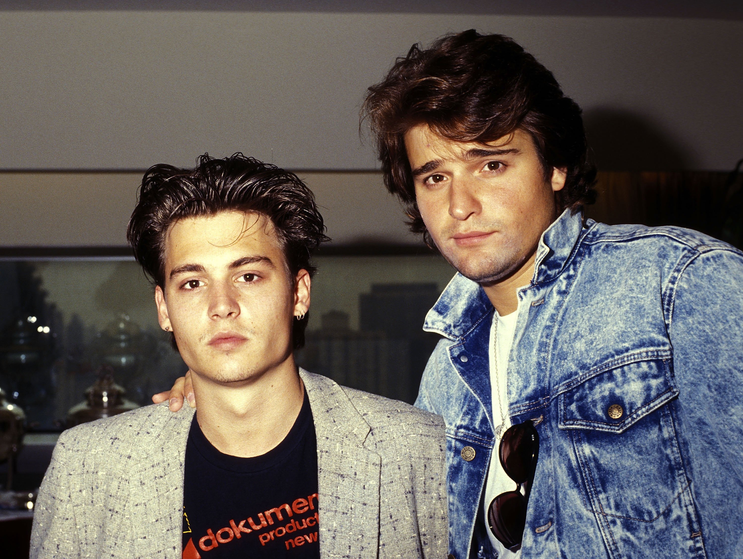 Johnny Depp and actor Peter DeLuise