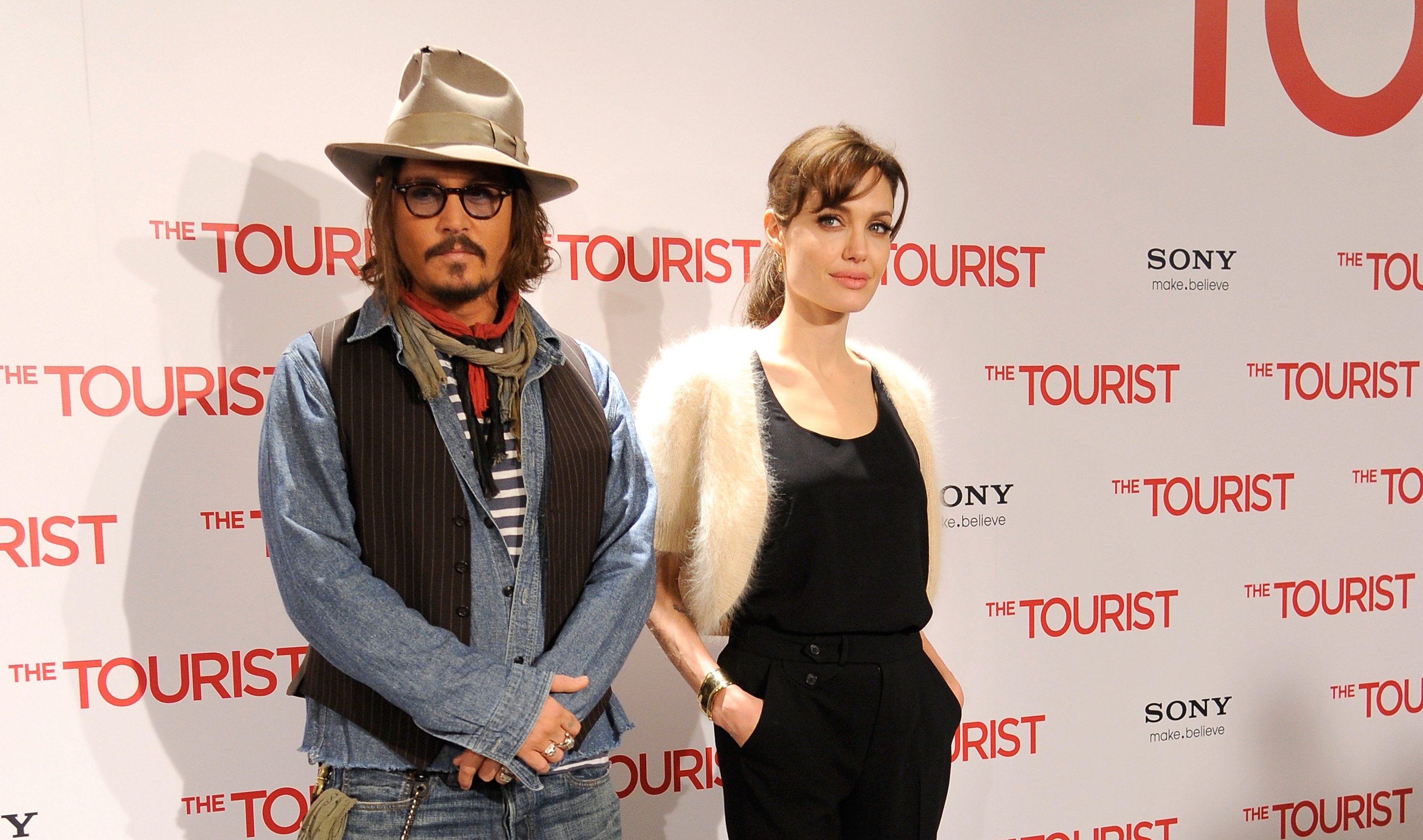 Johnny Depp and Angelina Jolie attend 'The Tourist'