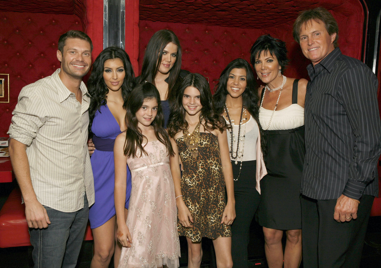 Ryan Seacrest and the cast of 'Keeping Up With the Kardashians' at the KUWTK viewing party at Chapter 8 Restaurant on October 16, 2007