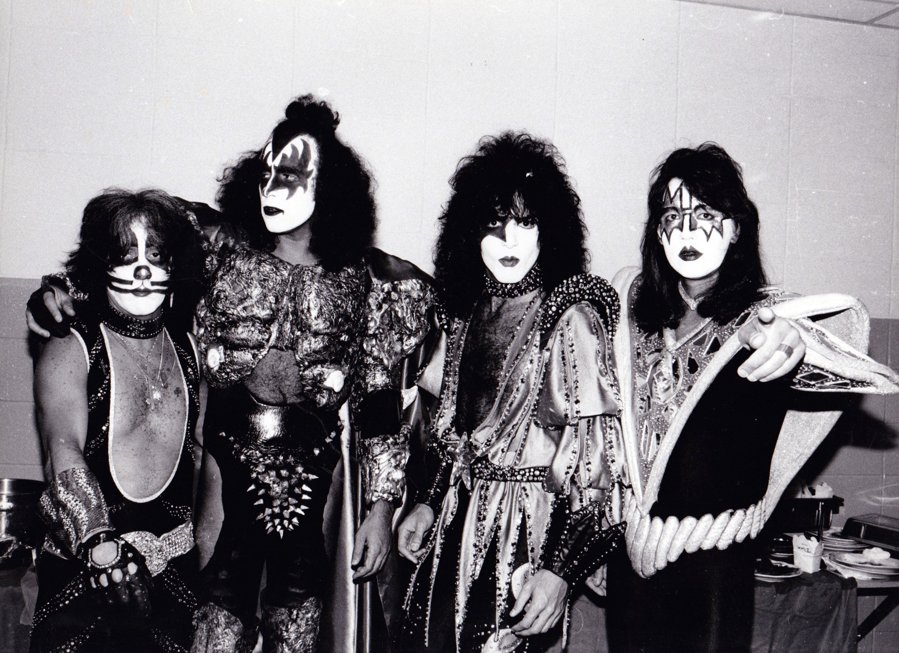 Kiss wearing their makeup