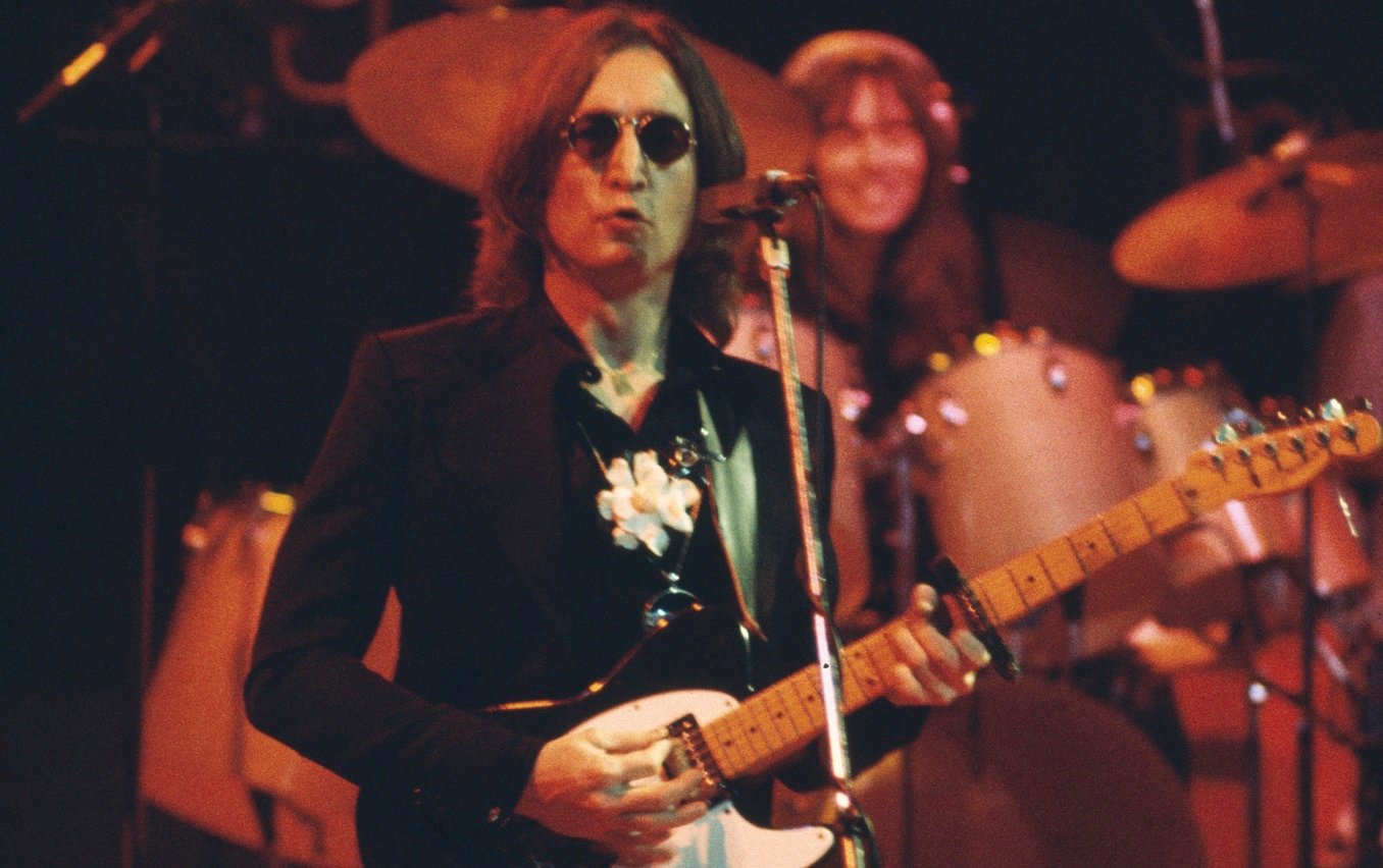 Lennon on stage, 1974