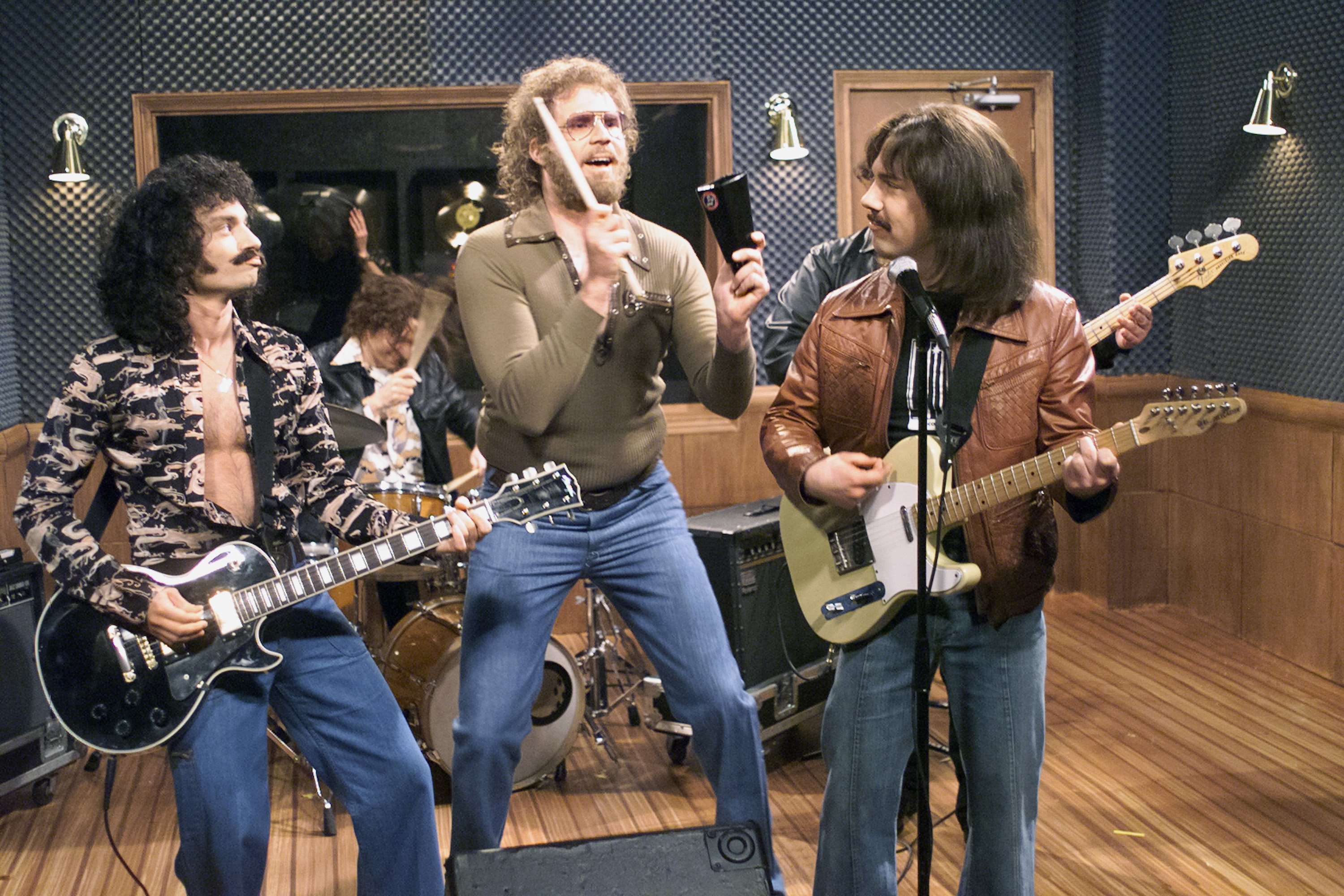 Will Ferrell with a cowbell in the SNL sketch "More Cowbell"