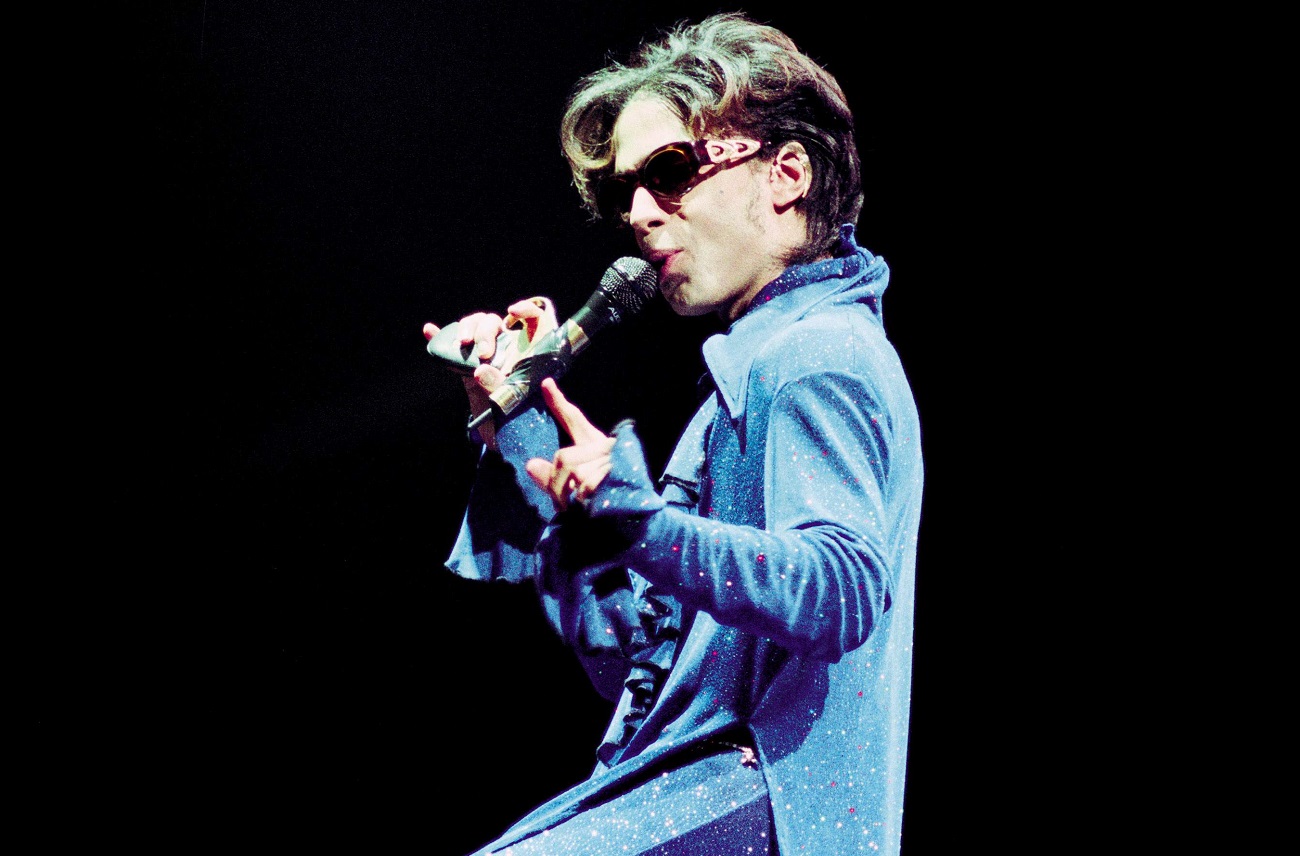 Prince on stage in the '90s